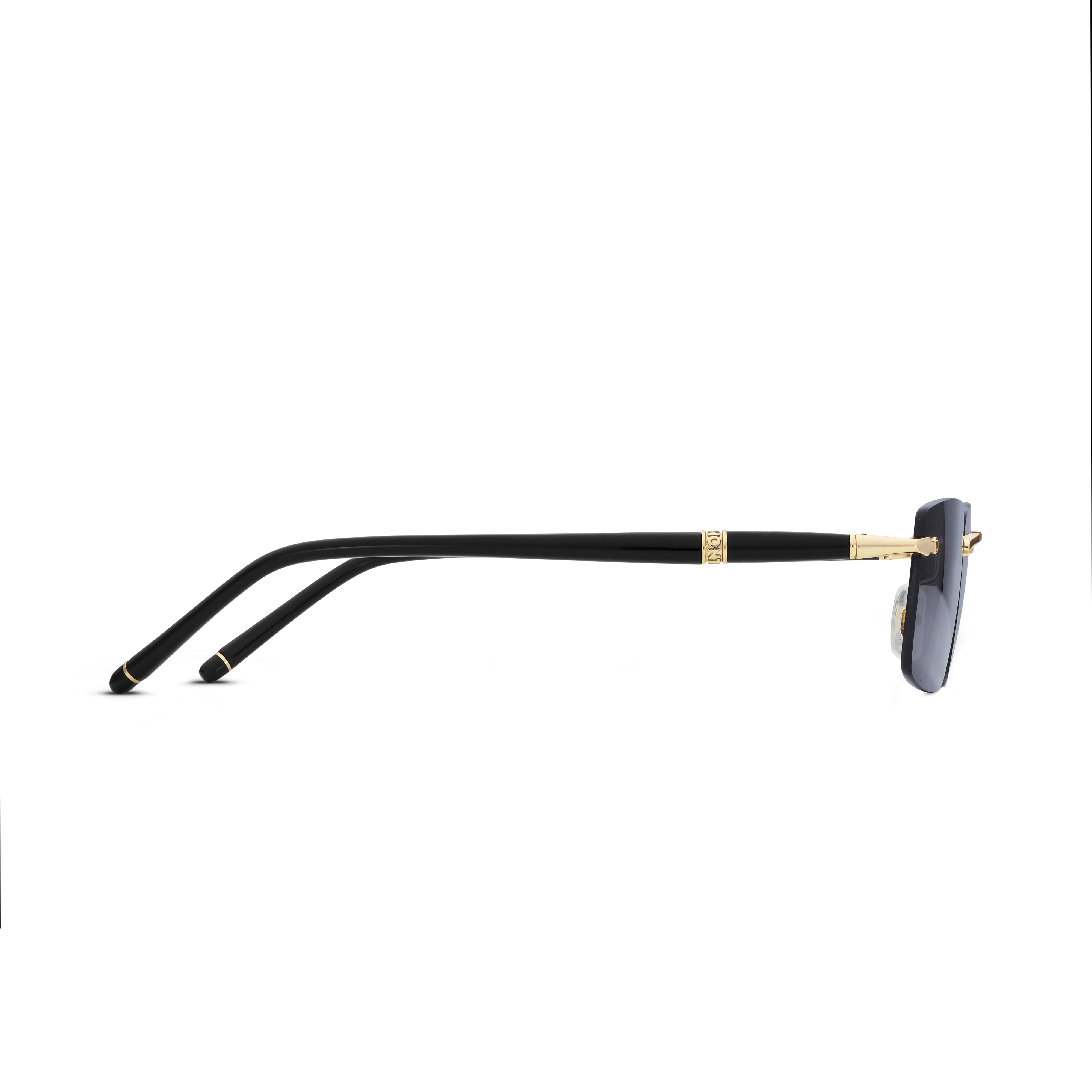  Montblanc - Gafas De Sol Rectangulares Con Montura De Metal Color Dorado - Oro - Acero - Mb133465 - Gafas De Sol 