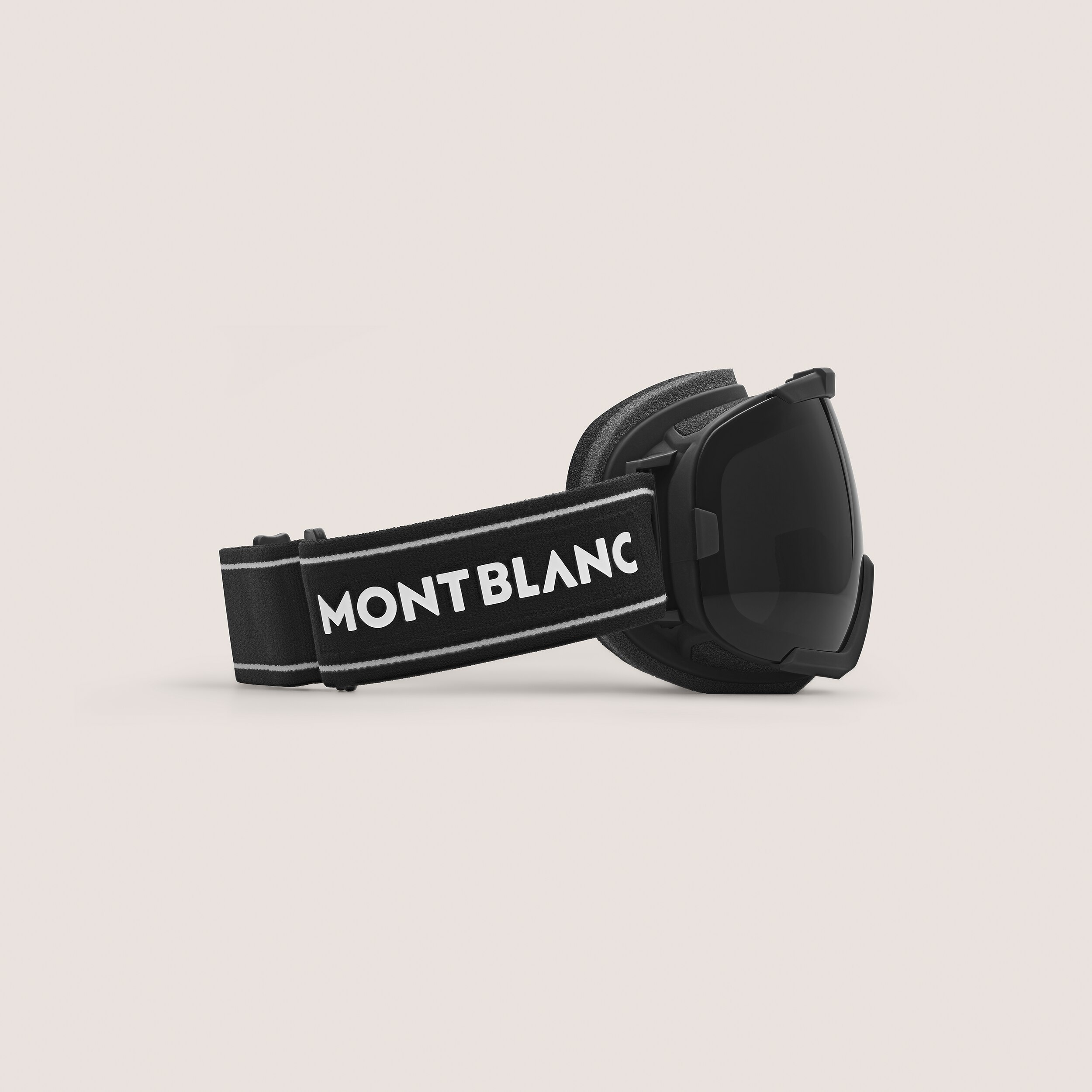  Montblanc - Rechteckige Skibrille Mit Schwarzem Spritzgussrahmen - Schwarz - Eingespritzt - Mb134666 - Sonnenbrillen 
