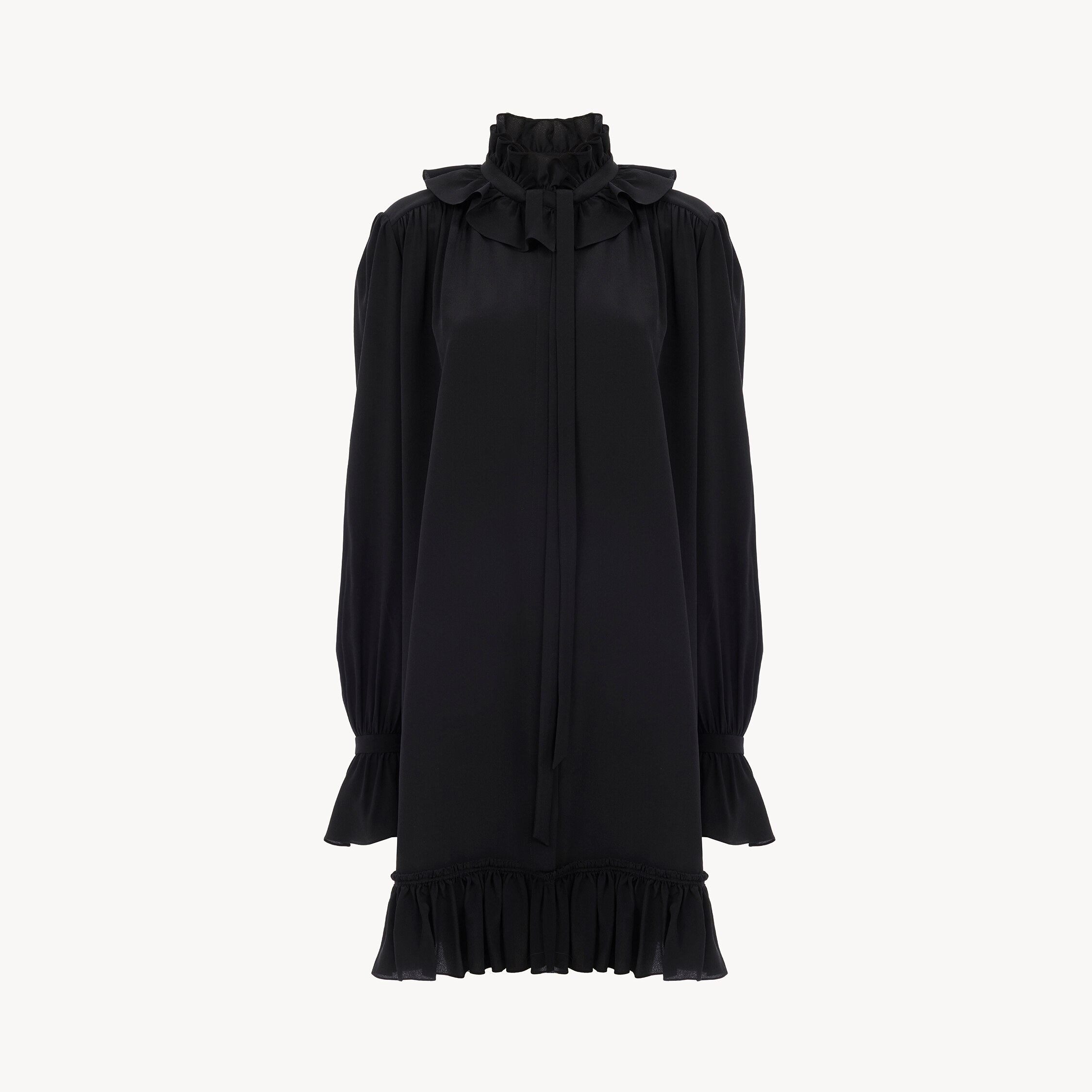 Chloé Silk Midi Dress In Black