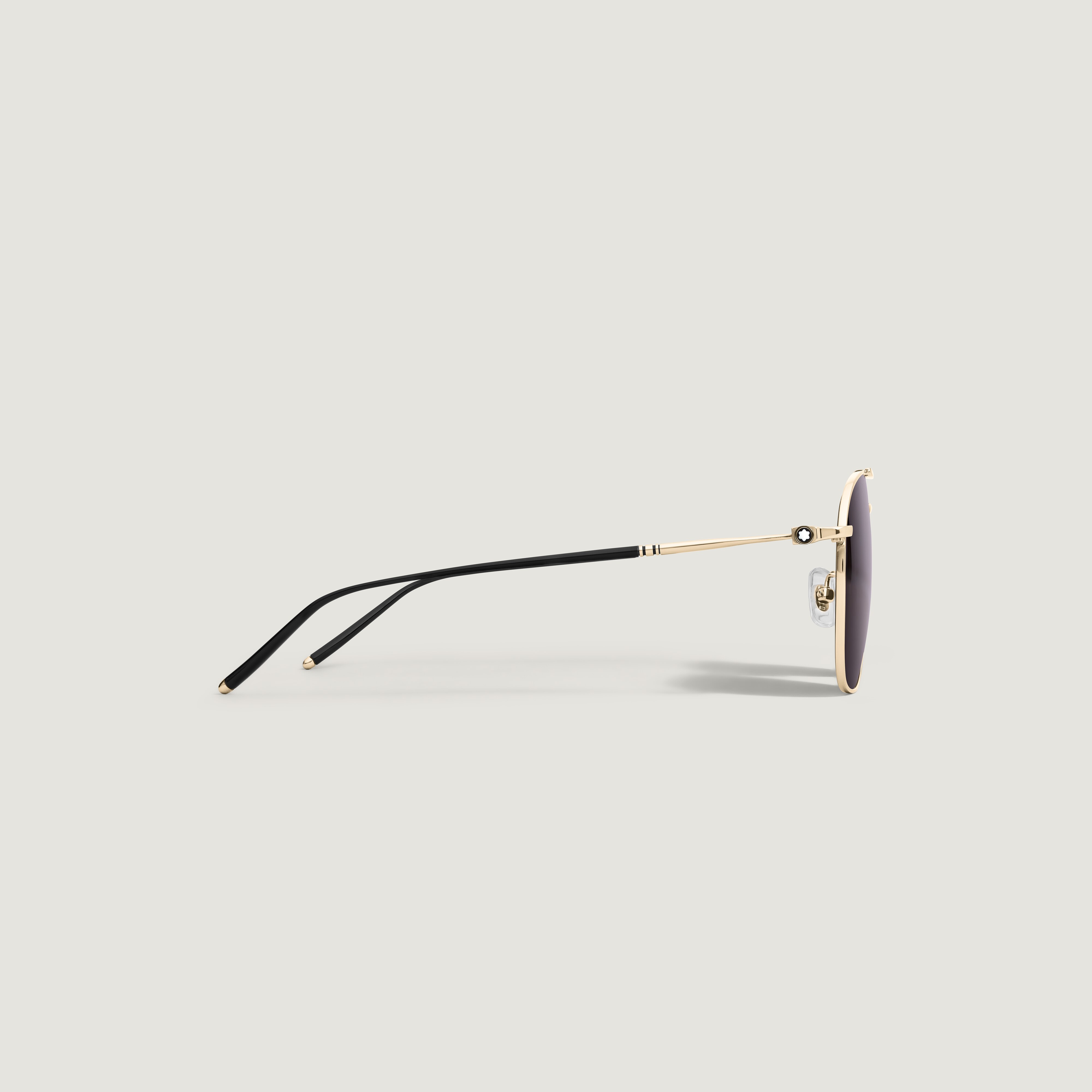  Montblanc - Gafas De Sol Cuadradas Con Montura De Titanio Dorado - Oro - Titanio - Mb135563 - Gafas De Sol 