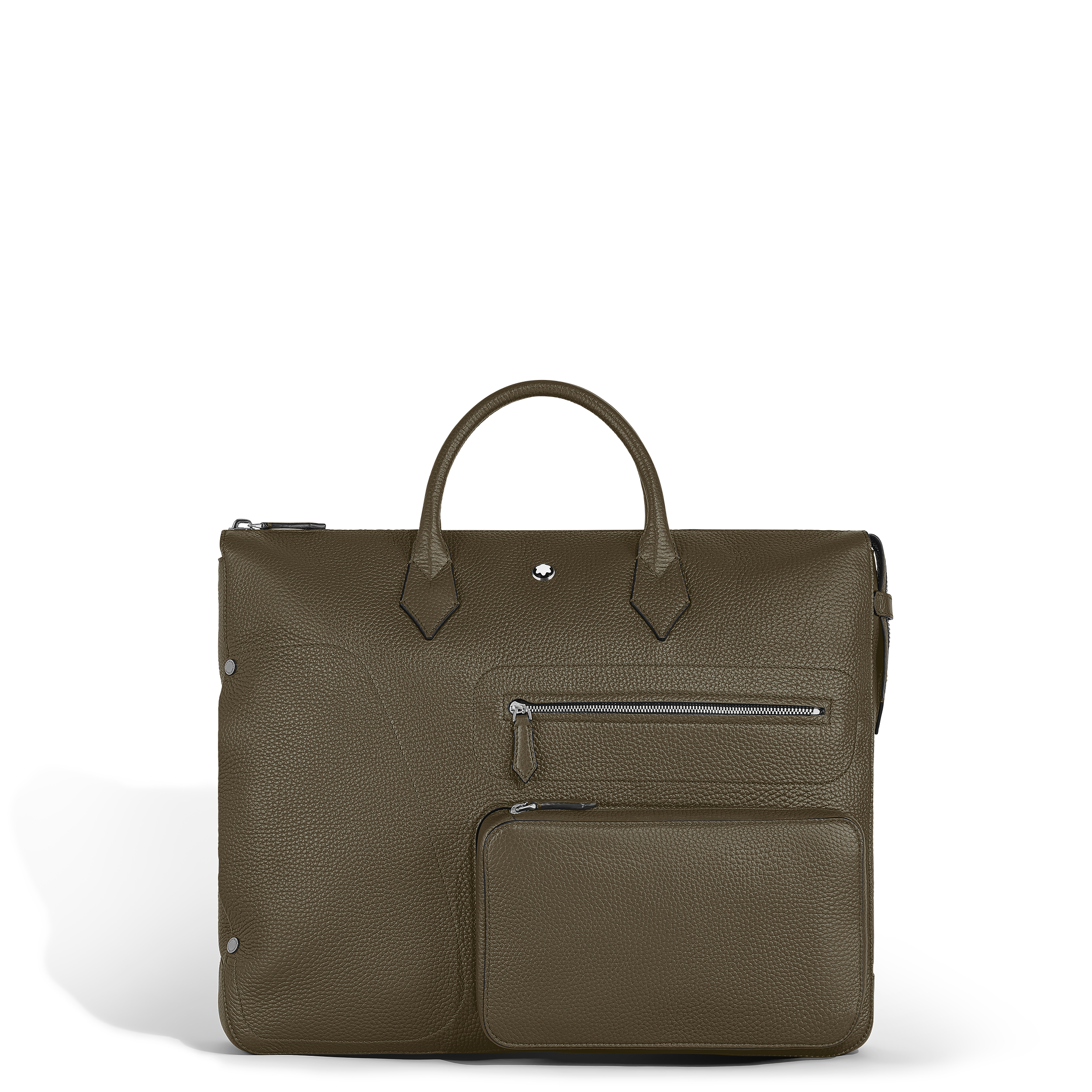 Montblanc - Companion Briefcase Large - Leather - Mb220193 - Tote Bags   Khaki