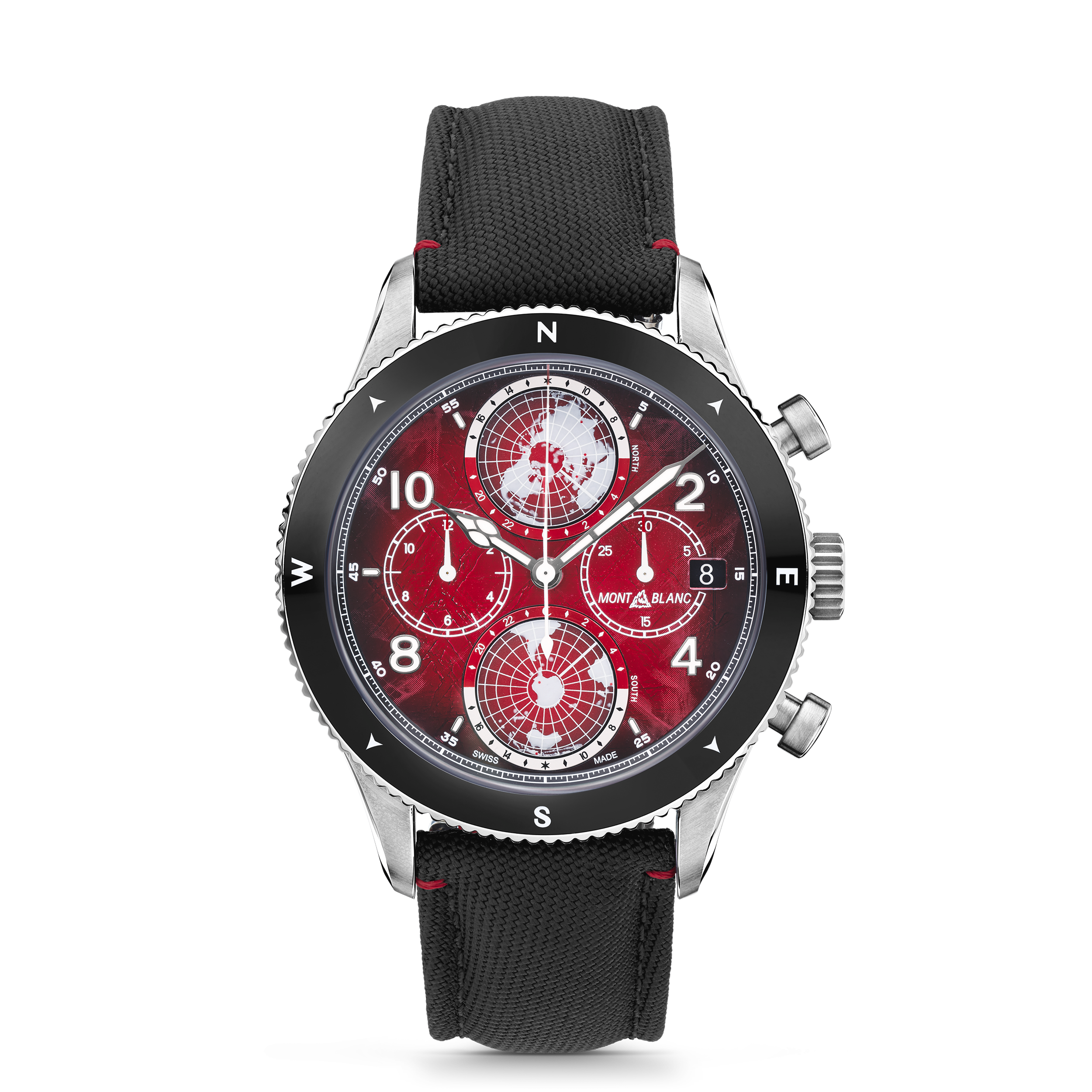 Montblanc - 1858 Geosphere Chronograph 0 Oxygen Limited Edition - 290 Pieces - Titanium  Ceramic - Mb132303 - Watch Men's Red