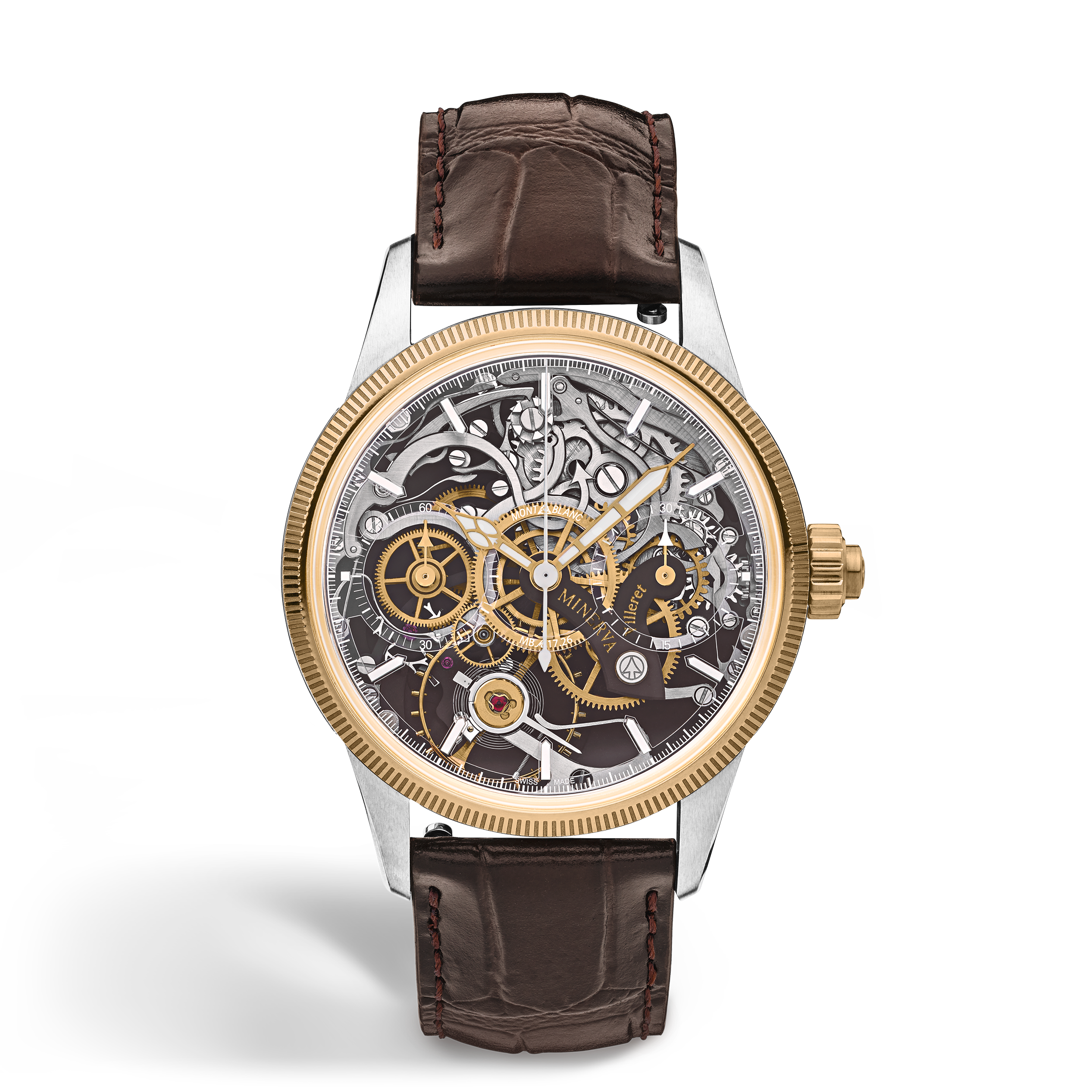 Montblanc - 1858 The Unveiled Minerva Chronograph Limited Edition - 100 Pieces - Mb134281 - Watch Men's Brown