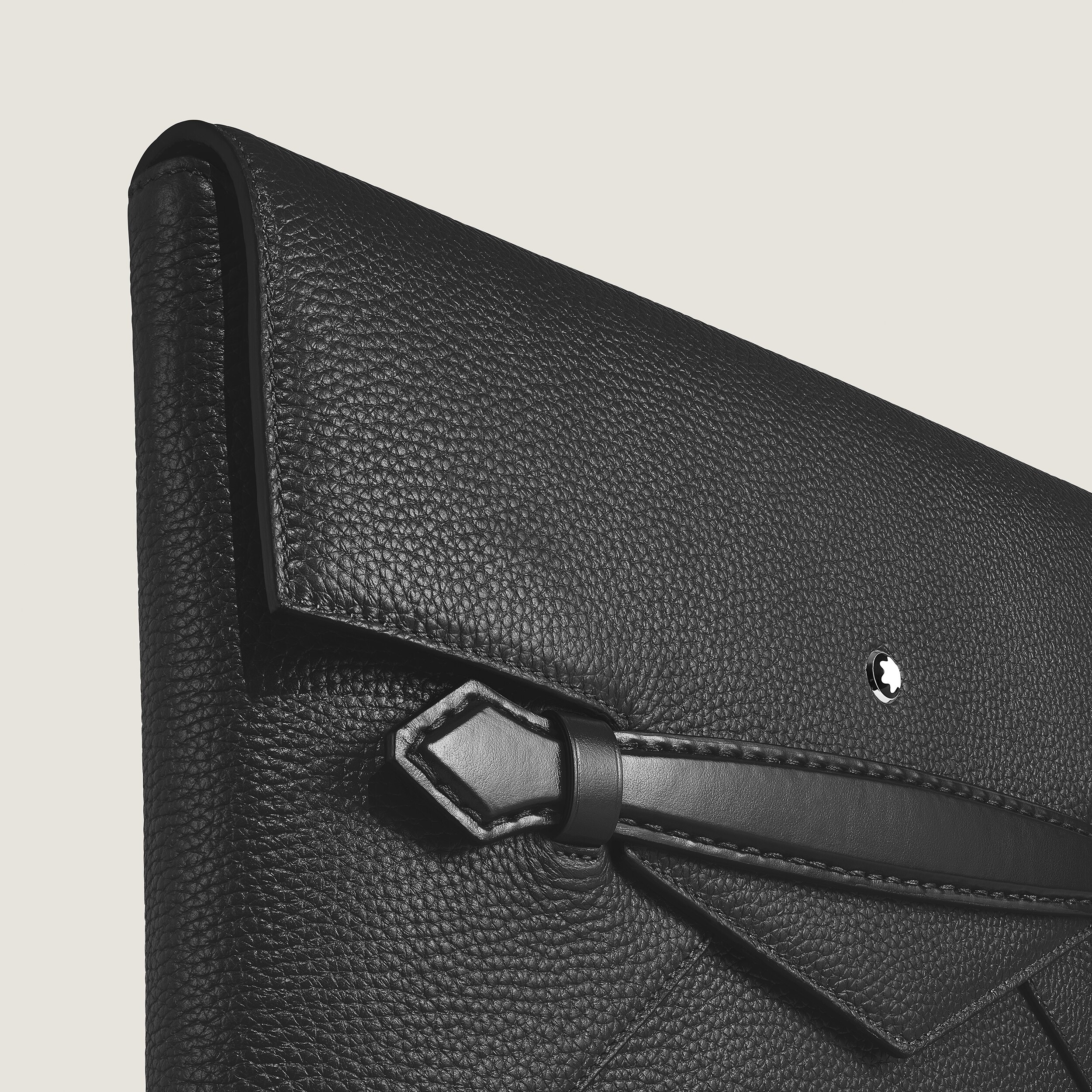  Montblanc - Clutch-dokumentenmappe Montblanc Envelope - Schwarz - Leder - Mb220215 - Dokumententaschen 