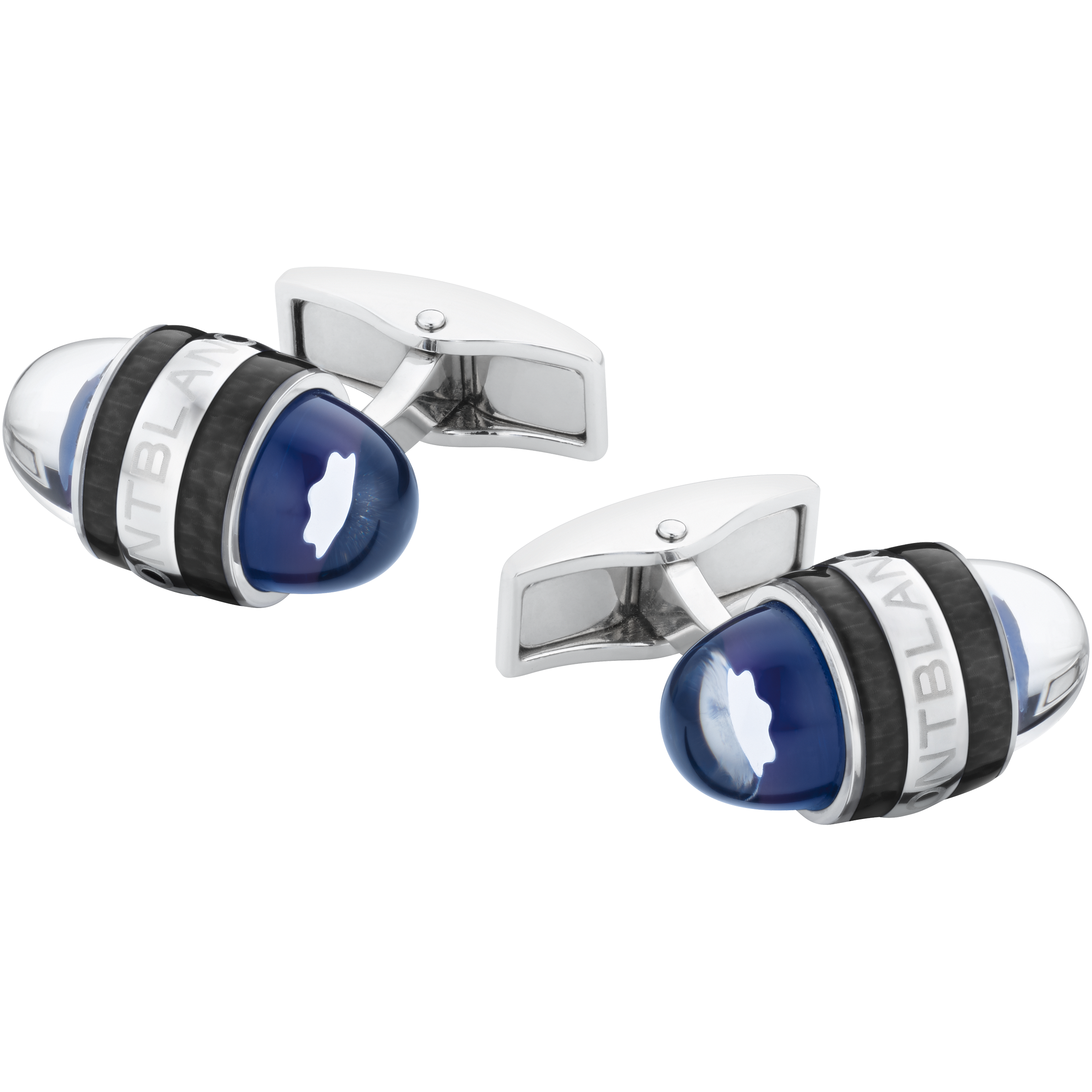 Montblanc - Starwalker Planet Cufflinks - Stainless Steel - Mb125972 - Cufflinks Men's Blue