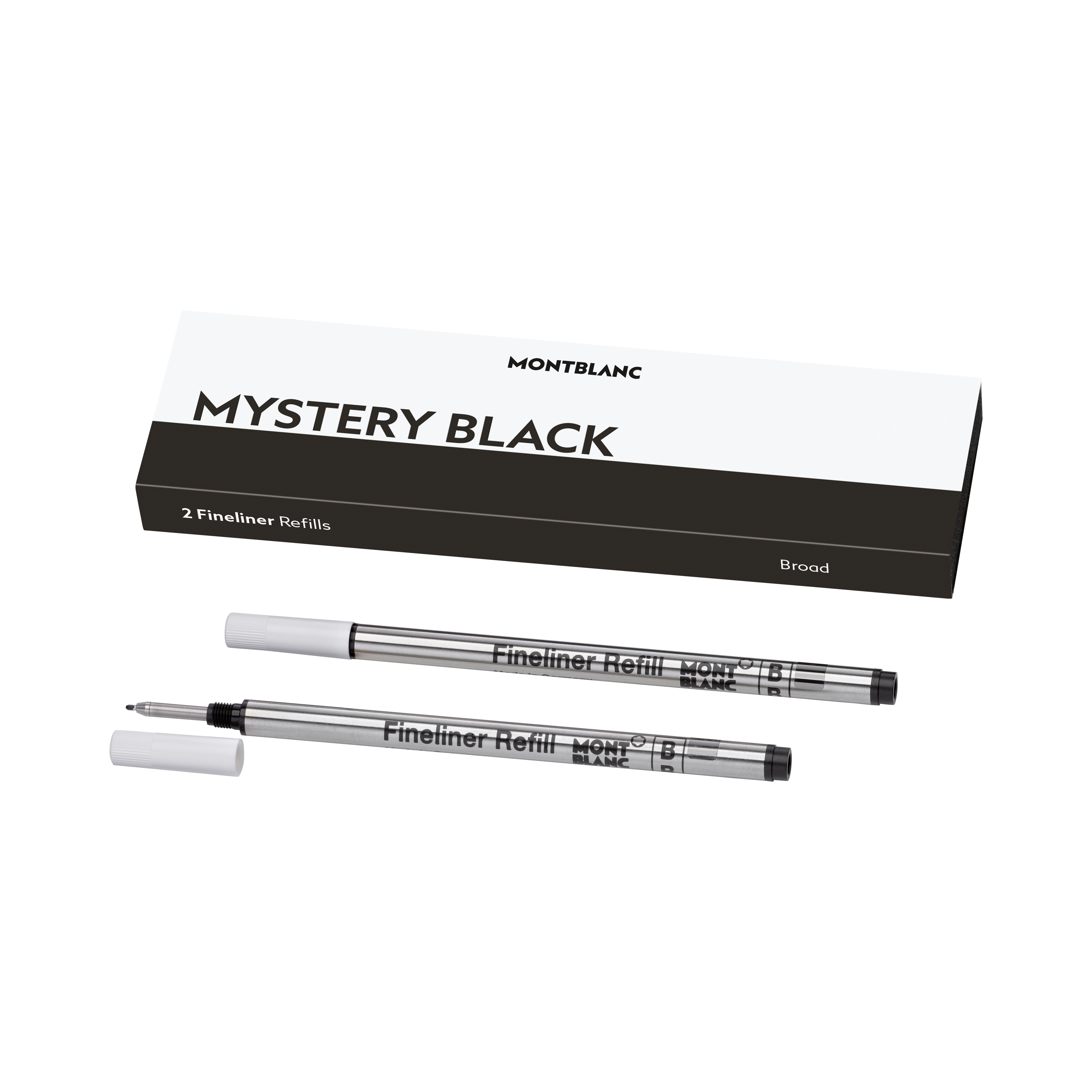 Montblanc Schwarz Ersatzpatronen + Tintenfass, Minen Finliner B 128247 Mystery Black 2 Stück (, 0.60 Mm, 2 Stk.) - Image 4