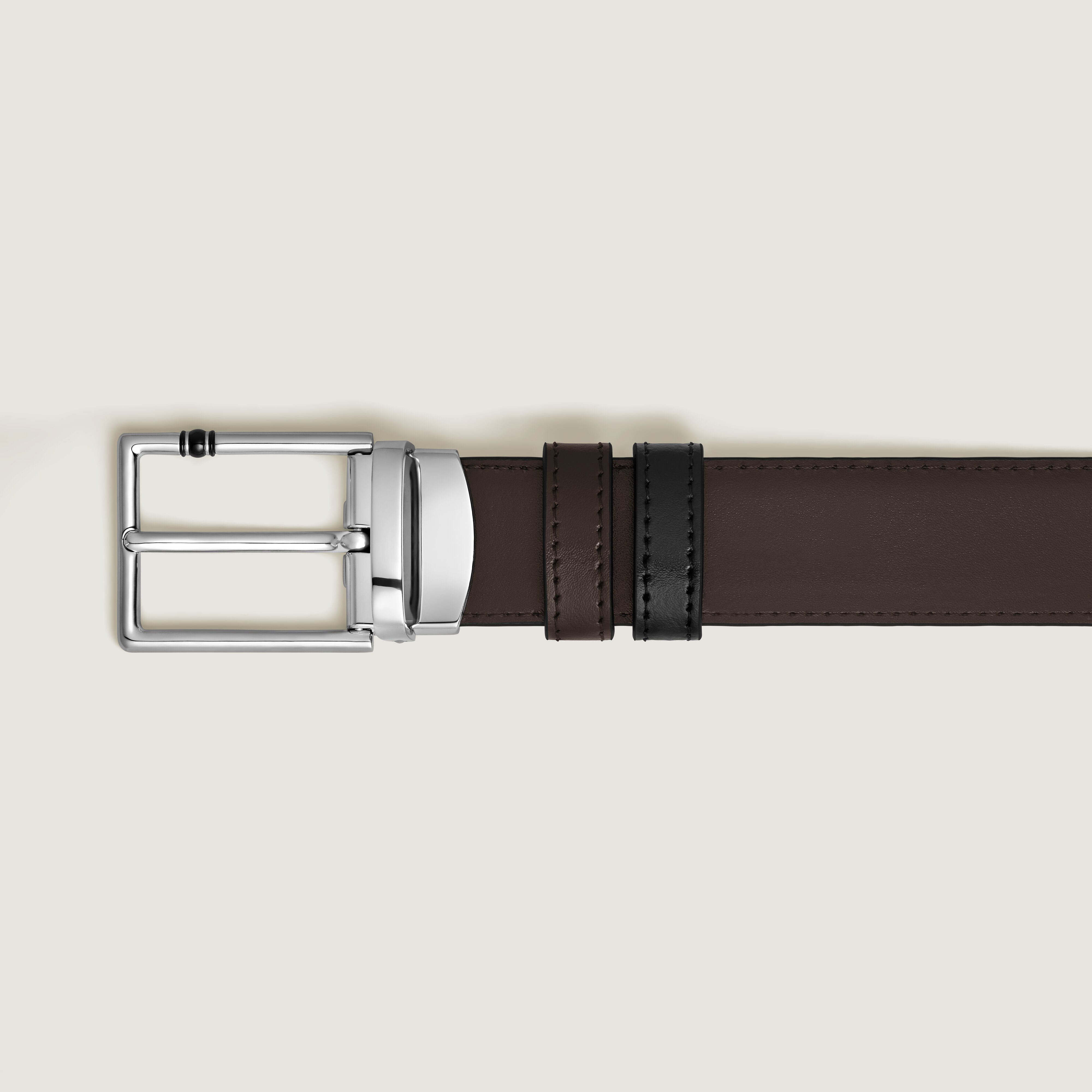  Montblanc - Wendbarer Gürtel Mit Rechteckiger Meisterstück Schließe 30 Mm Aus Leder - Mb222373 - Gürtel 
