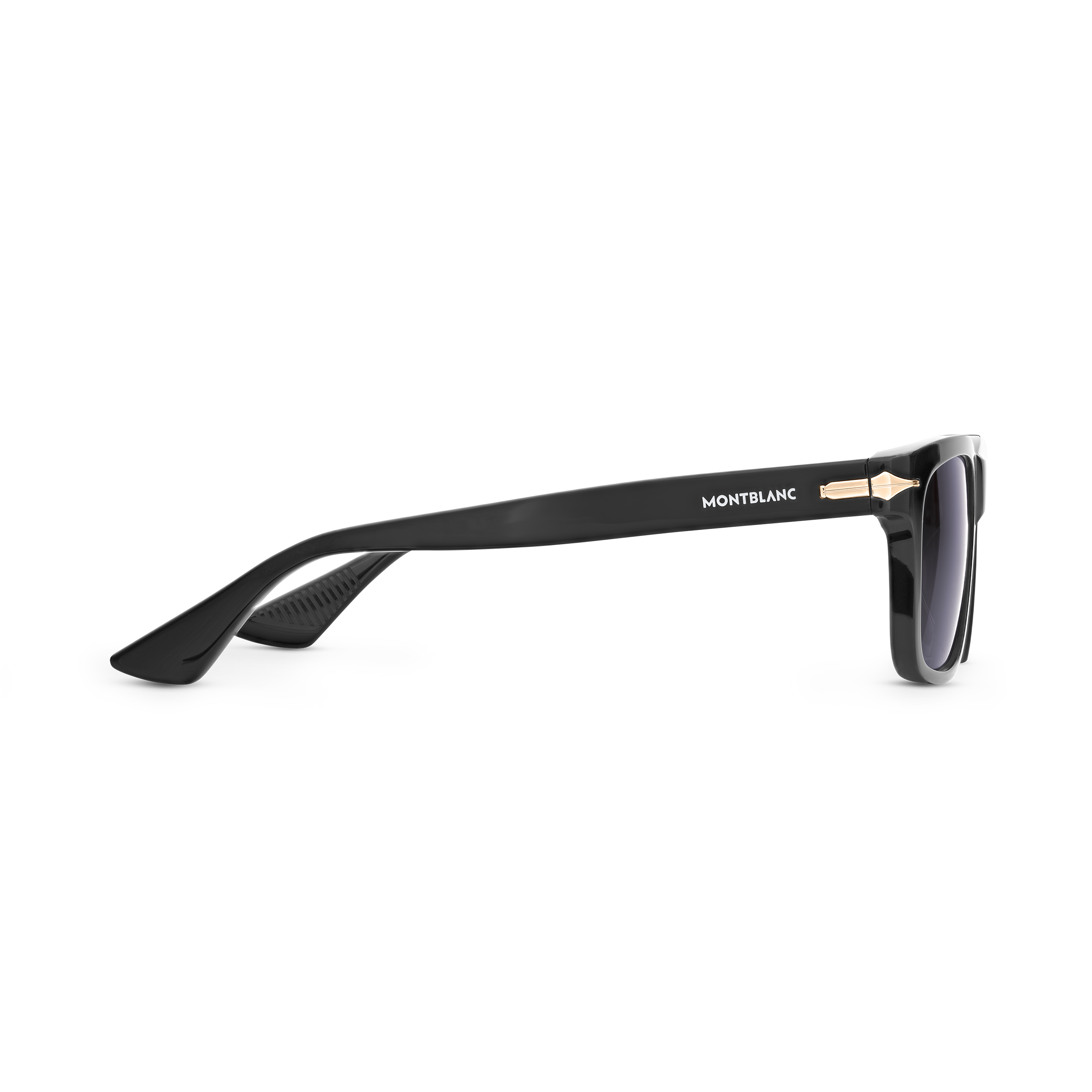 Montblanc - Rechteckige Sonnenbrille Mit Schwarzem Acetatrahmen - Schwarz - Kunststoff - Mb131230 - Sonnenbrillen 