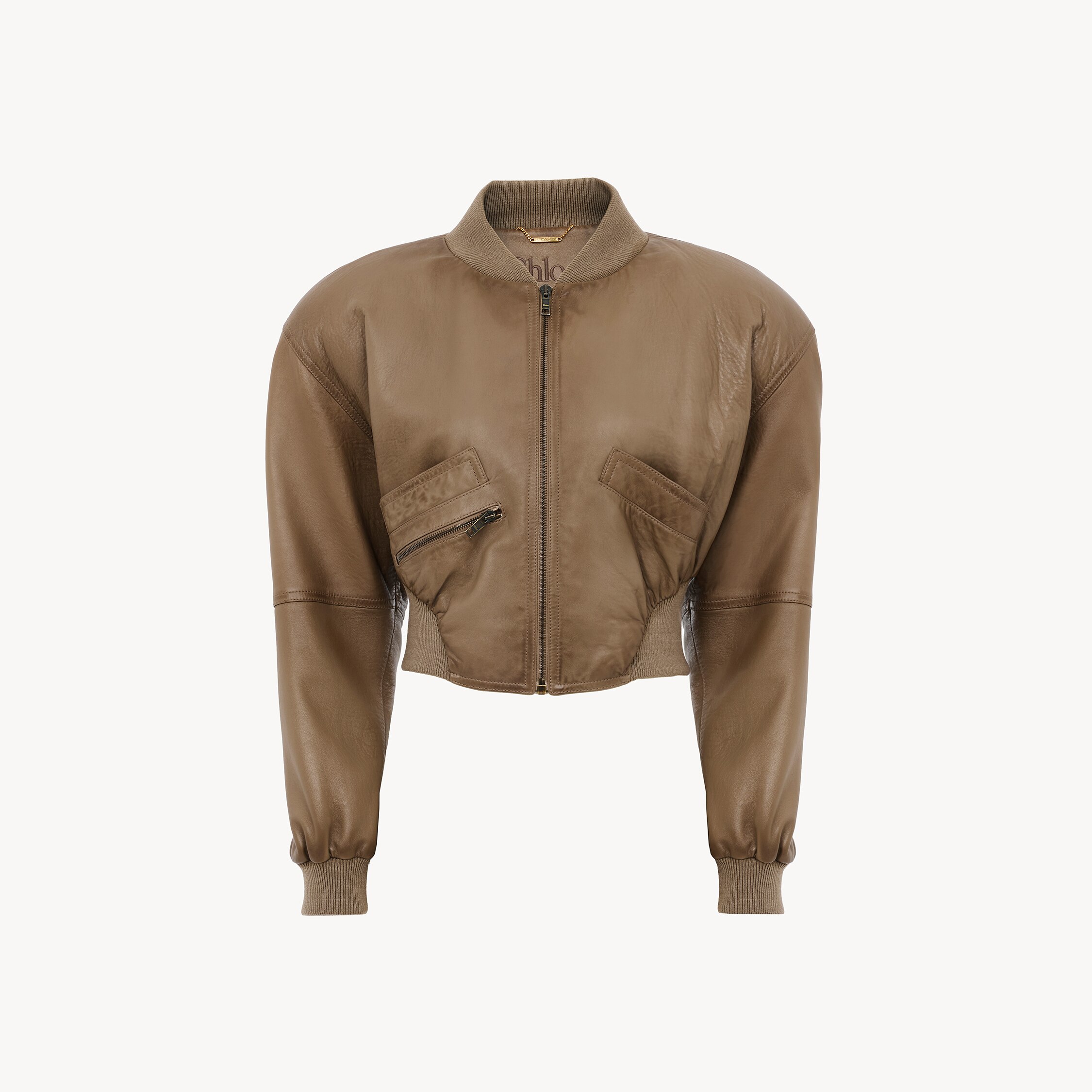 Chloé Cropped blouson in leather