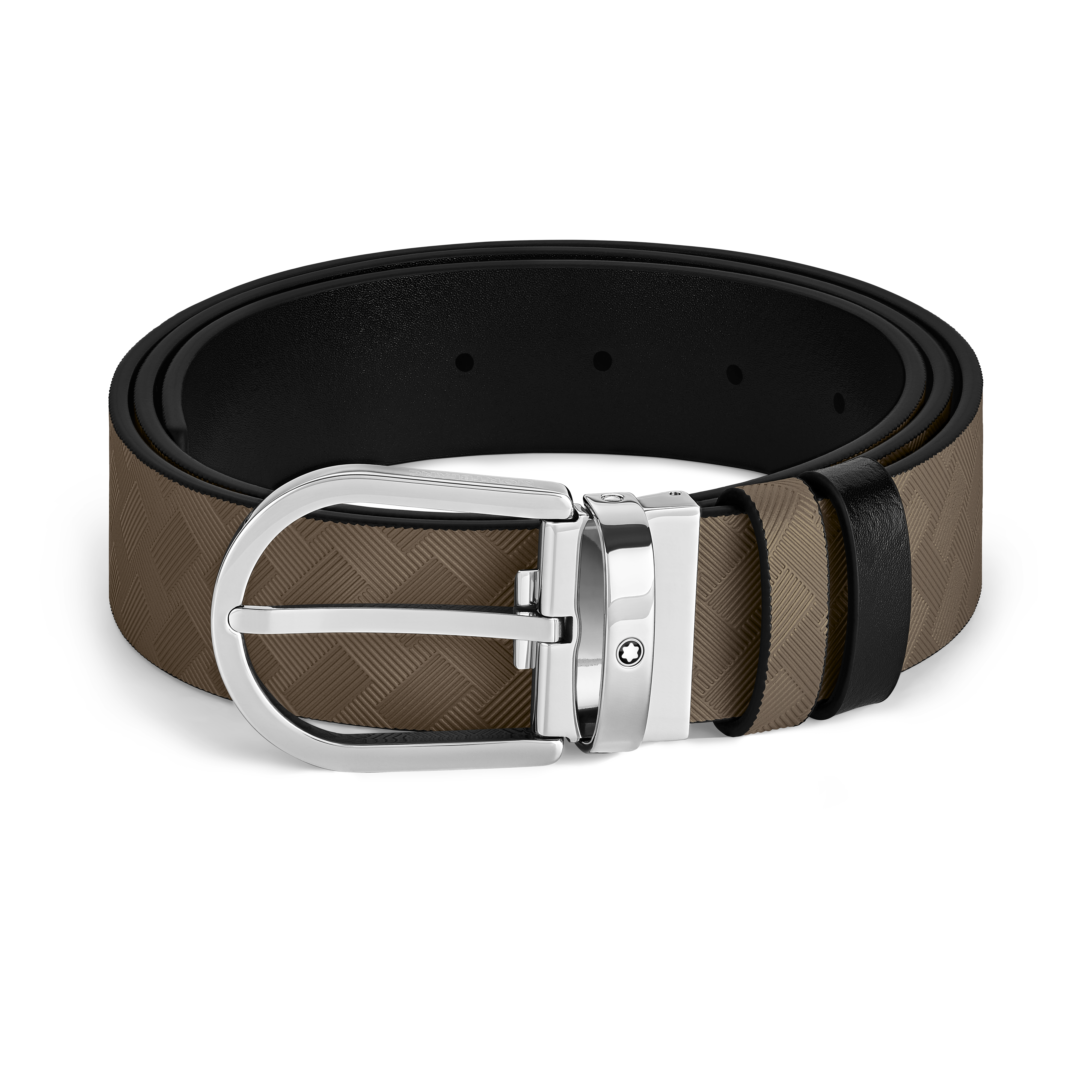  Montblanc - Cinturón Reversible De Piel Extreme De 35 Mm Con Hebilla Horseshoe - Mb220983 - Cinturones 