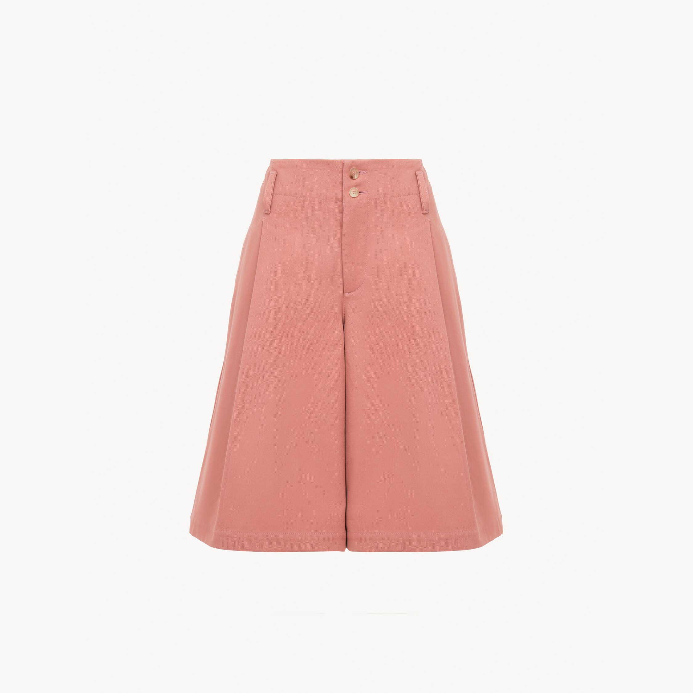 Chloé Bermuda Taille Haute Large En Coton In Pink