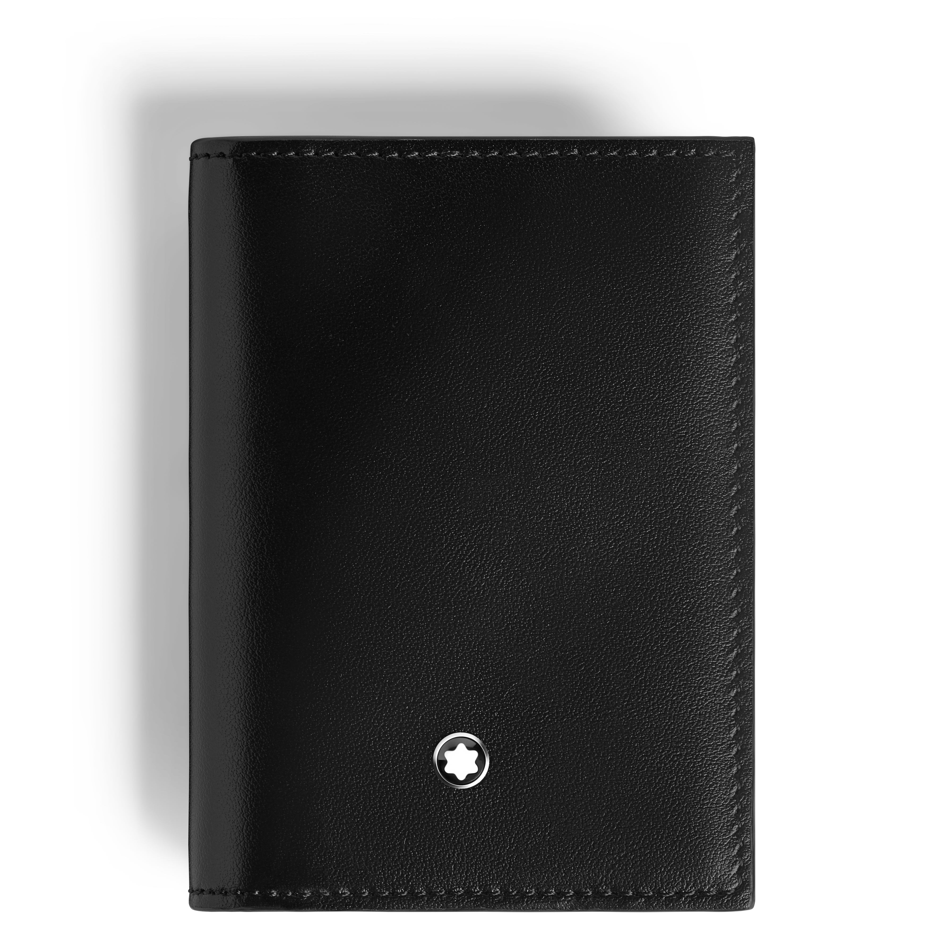  Montblanc - Porte-cartes 4cc En Cuir Meisterstück - Ink Blue / Noir - Cuir - Mb221304 - Porte-cartes 