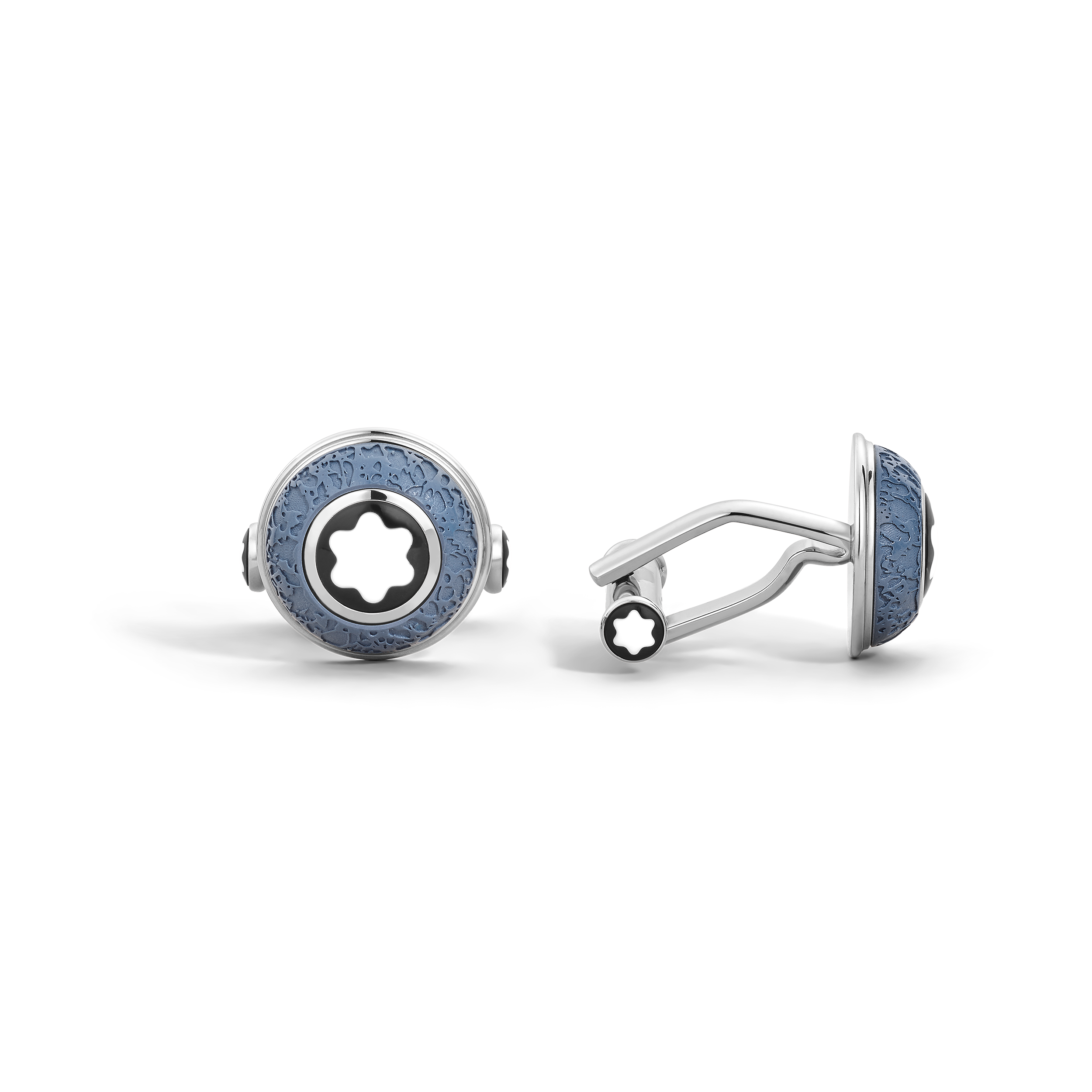 Montblanc - Writers Edition Homage To Johann Wolfgang Von Goethe Cufflinks - Stainless Steel - Mb134674 - Cufflinks   Blue