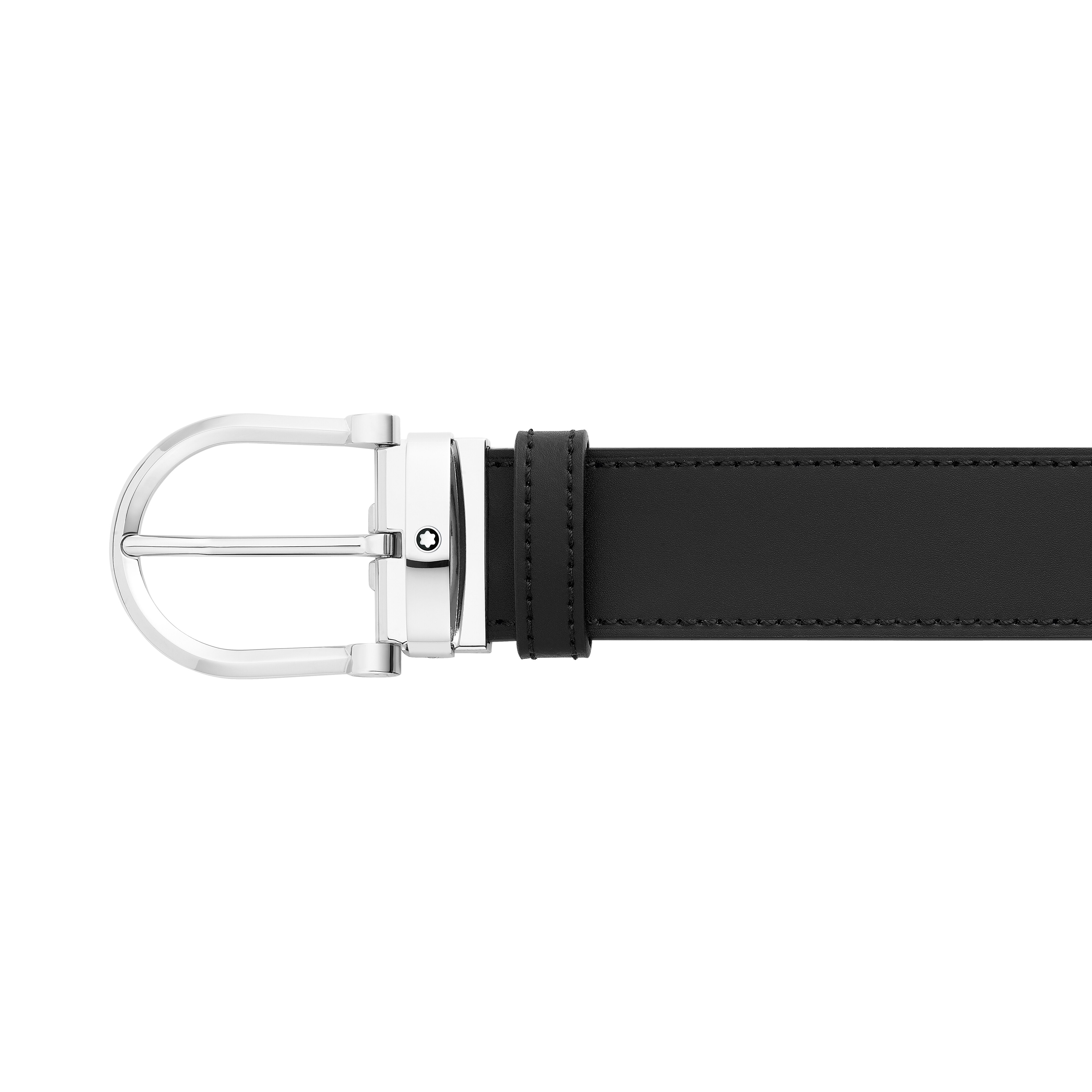  Montblanc - Wendbarer Gürtel Mit Hufeisenförmiger Schließe 35 Mm Aus Leder - Schwarz | Braun - Leder - Mb128783 - Gürtel 