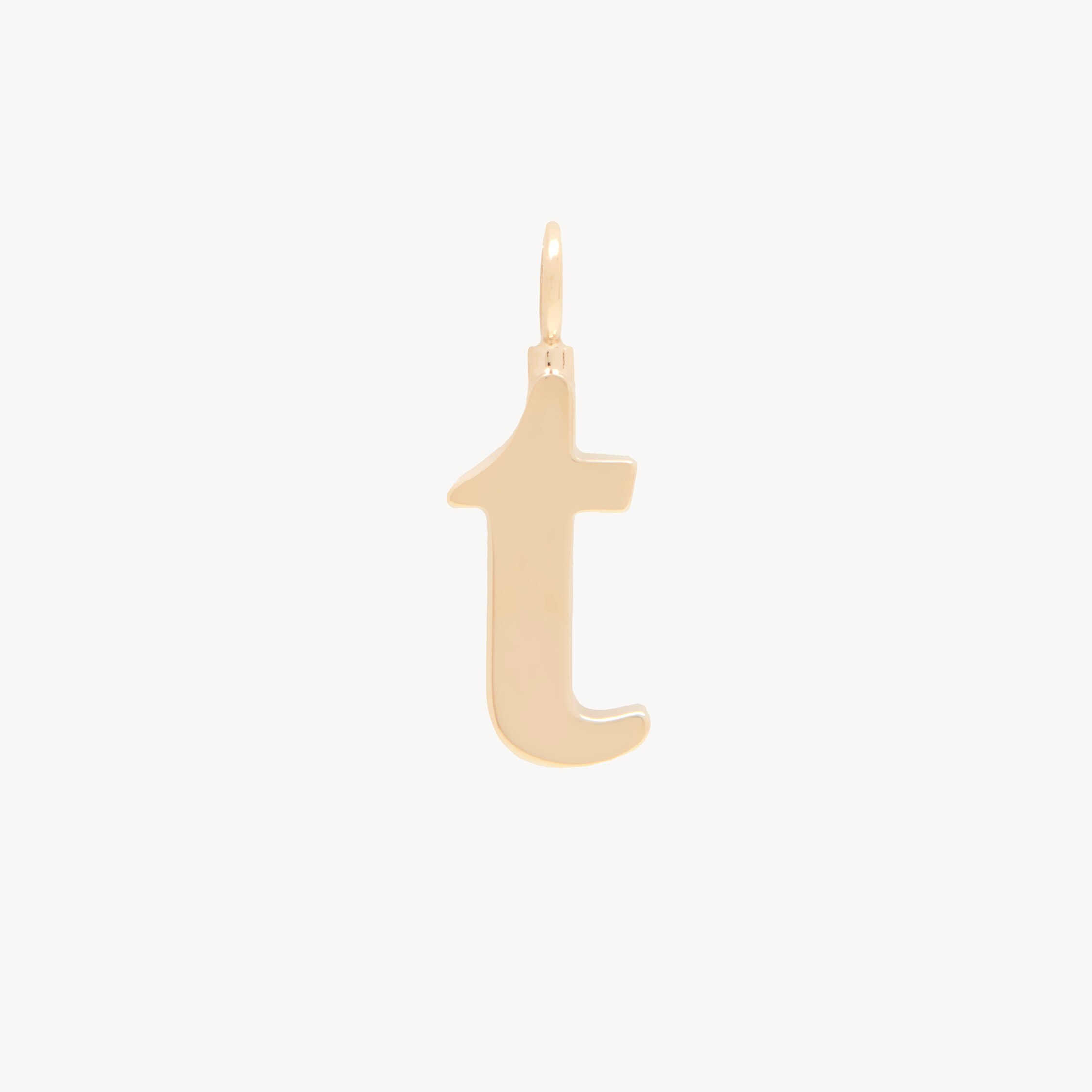 Chloé Alphabet Letter T Charm In Brass In Gold