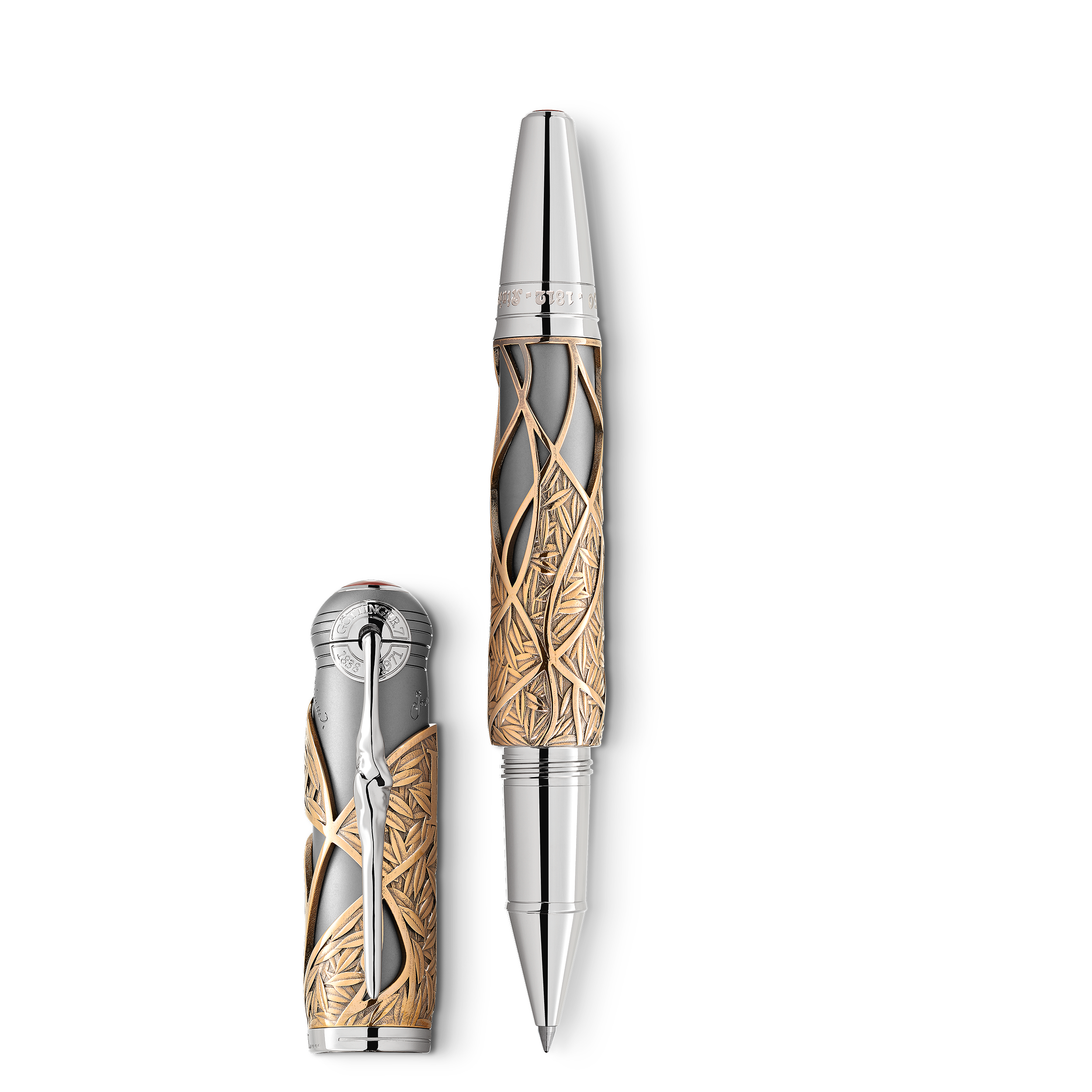 Montblanc - Writers Edition Homage To The Brothers Grimm Limited Edition 1812 Rollerball - Metal - Mb128849 - Rollerballs   Gold Colour