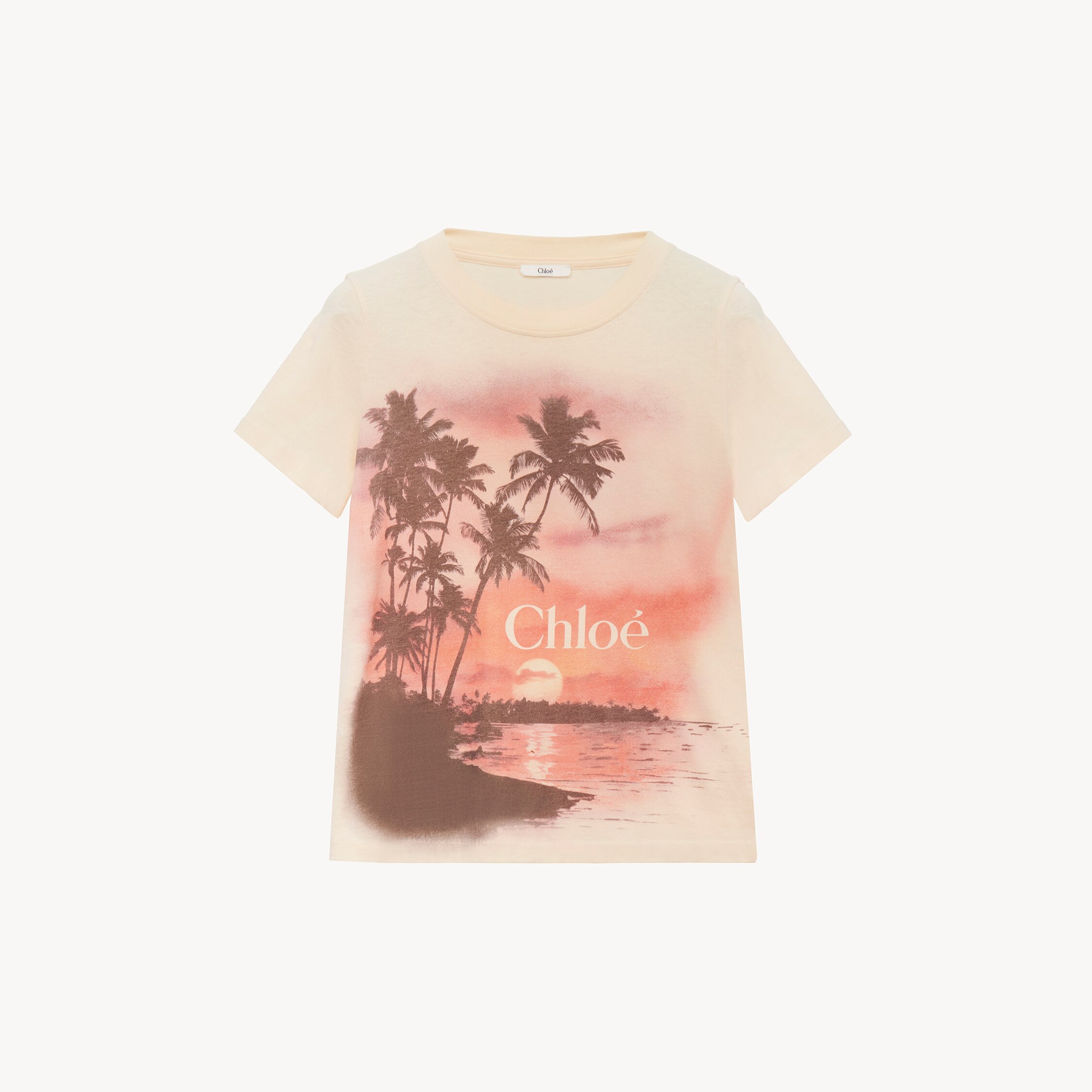 Chloé Baby Fit Logo T-shirt In Cotton Jersey In Neutral