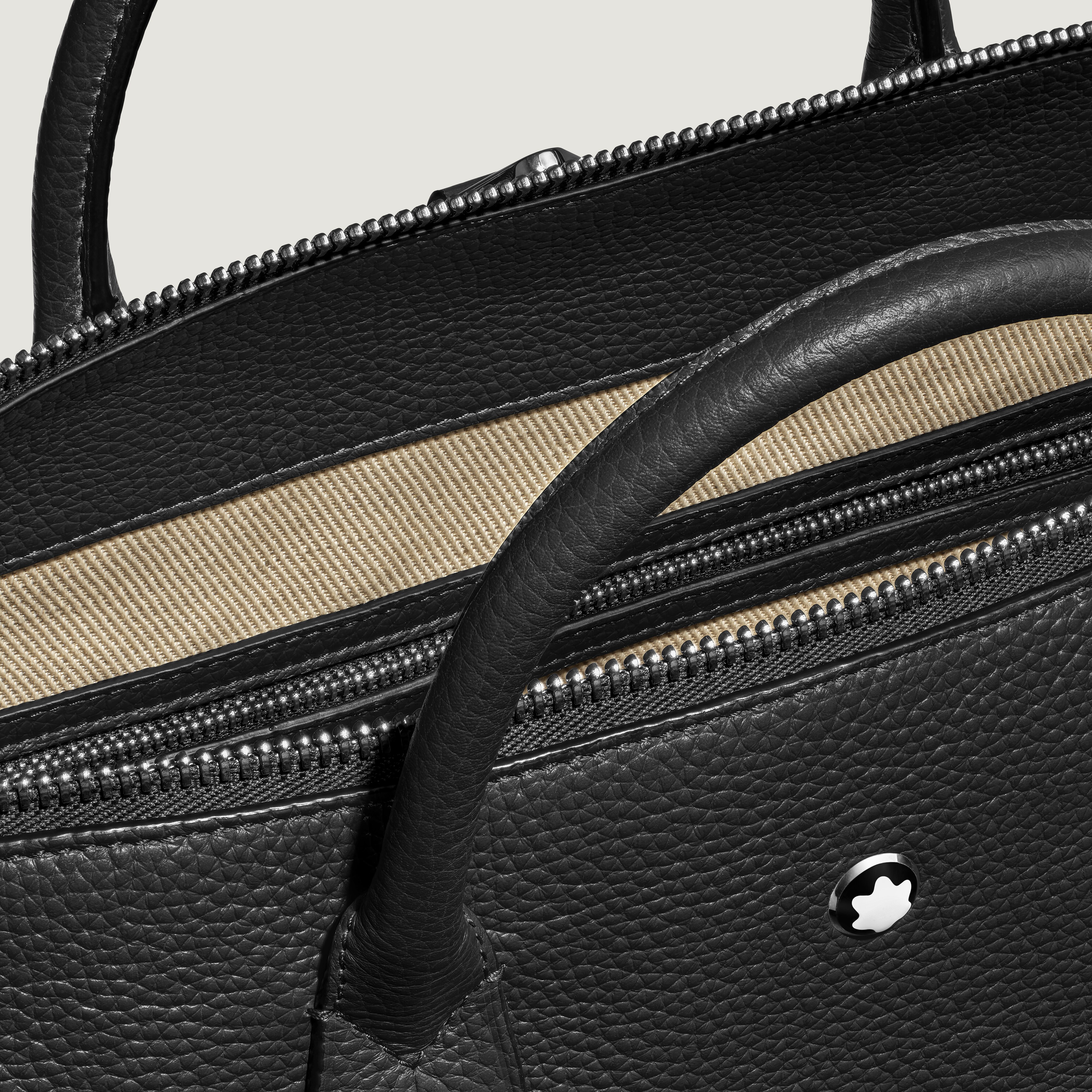  Montblanc - Schreibmappe Montblanc Companion Groß - Schwarz - Leder - Mb220192 - Tragetaschen 
