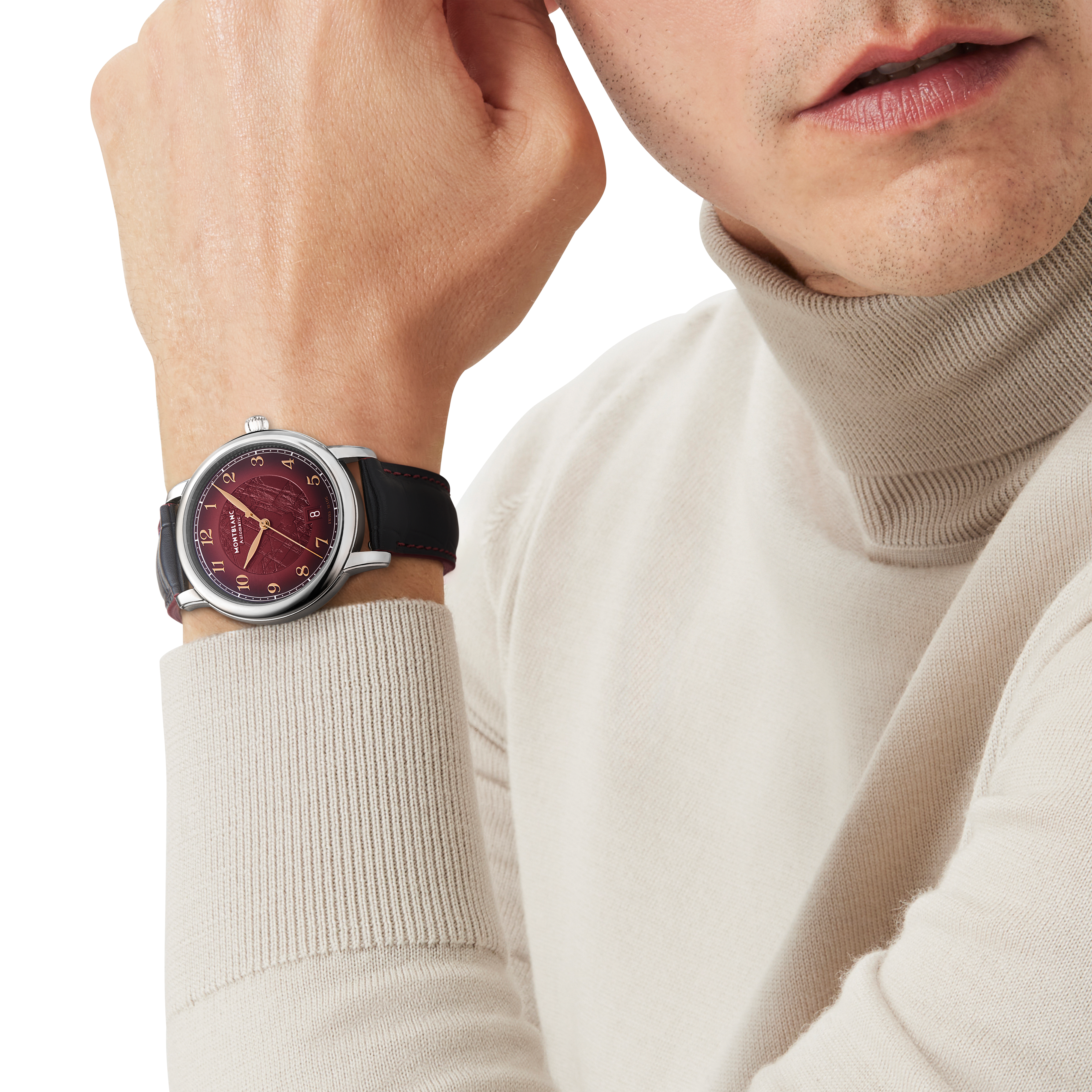  Montblanc - Montblanc Star Legacy Automatic 39 Mm Limited Edition - 1786 Pièces - Bordeaux - Acier - Mb133243 - Montre 