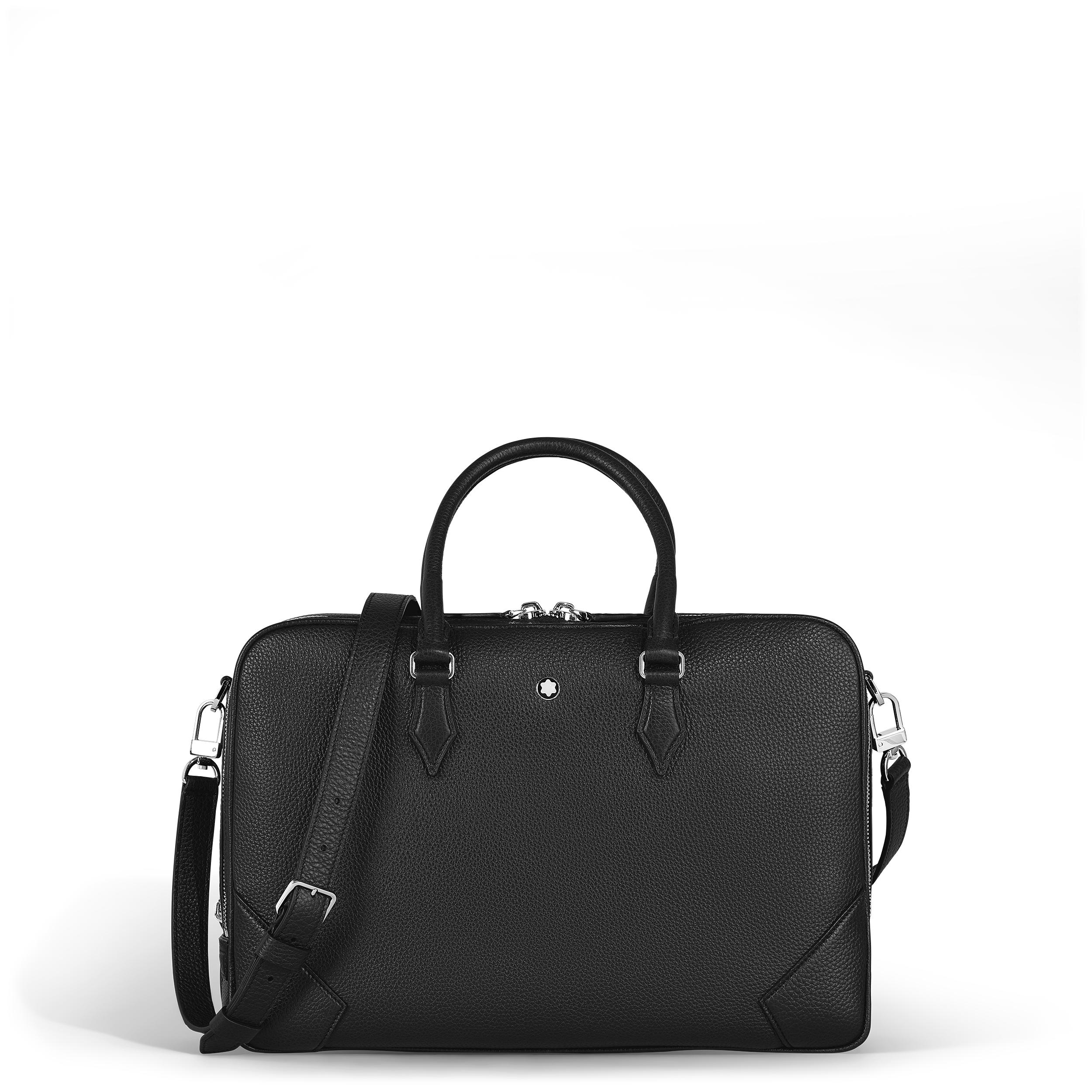 Montblanc - Large Briefcase In Grain Leather - Leather - Mb221251 - Document Cases   Black