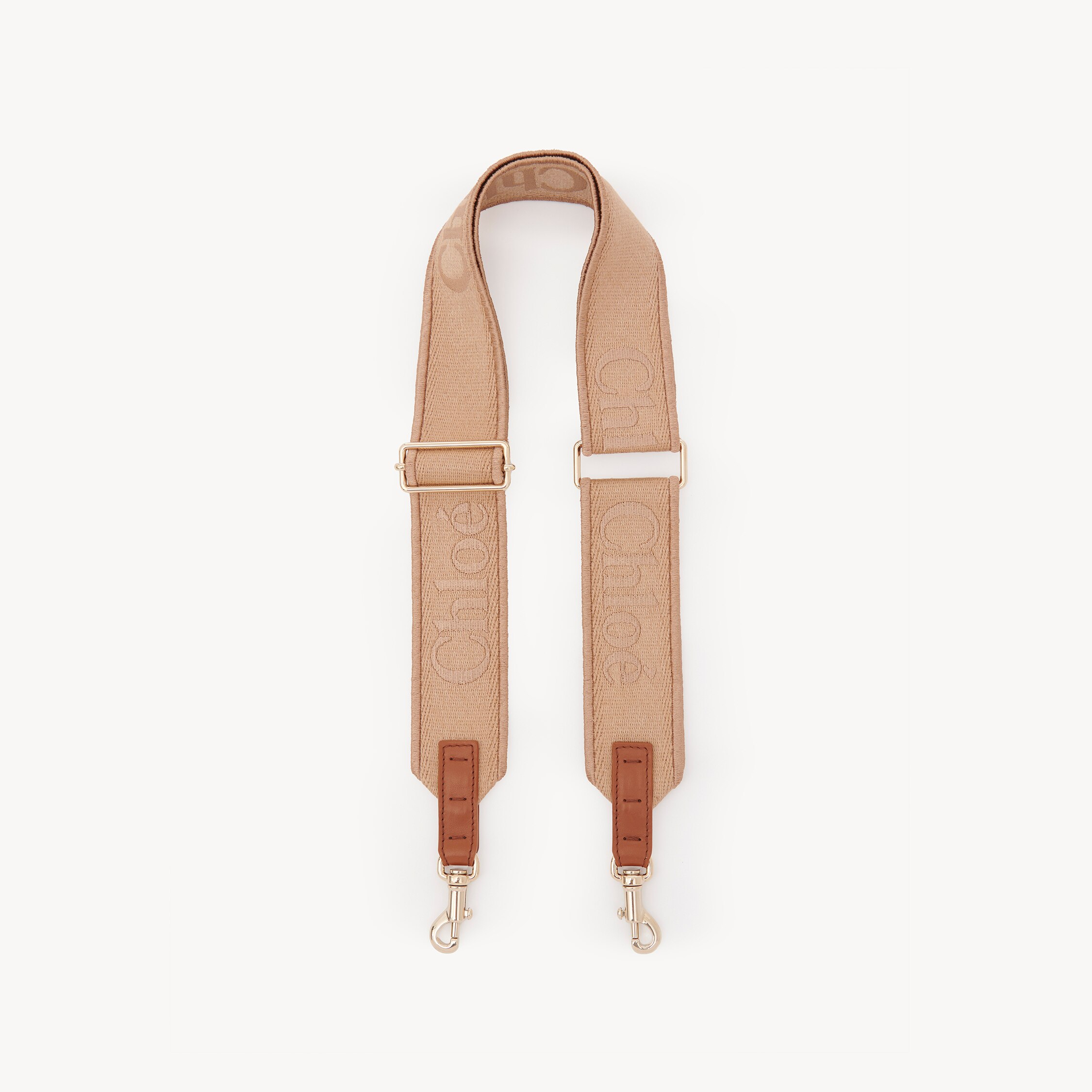 Chloé Adjustable Strap In Canvas In Brown