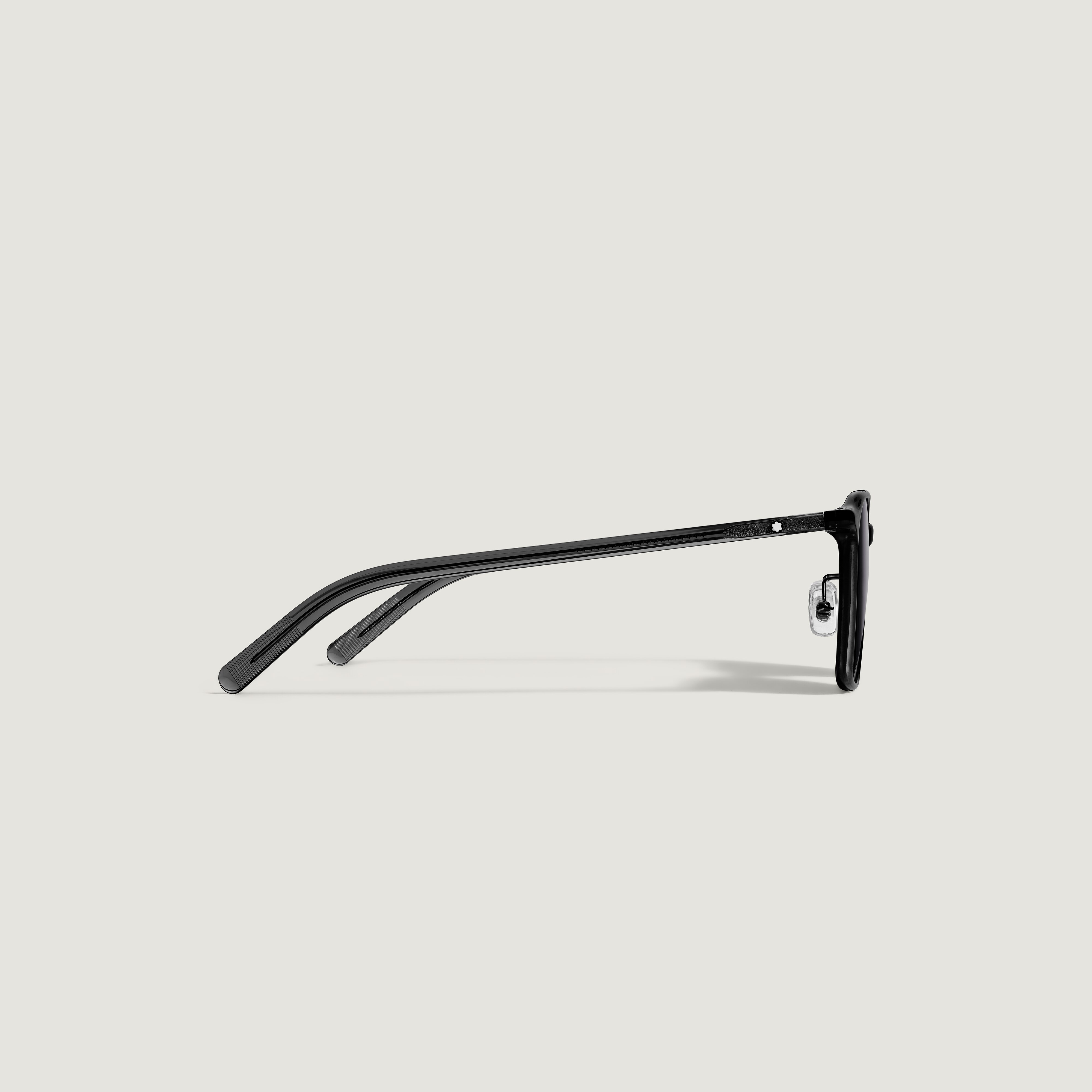  Montblanc - Gafas De Sol Ovaladas Con Montura De Acetato Negra - Negro - Acetato Inyectado - Mb135566 - Gafas De Sol 