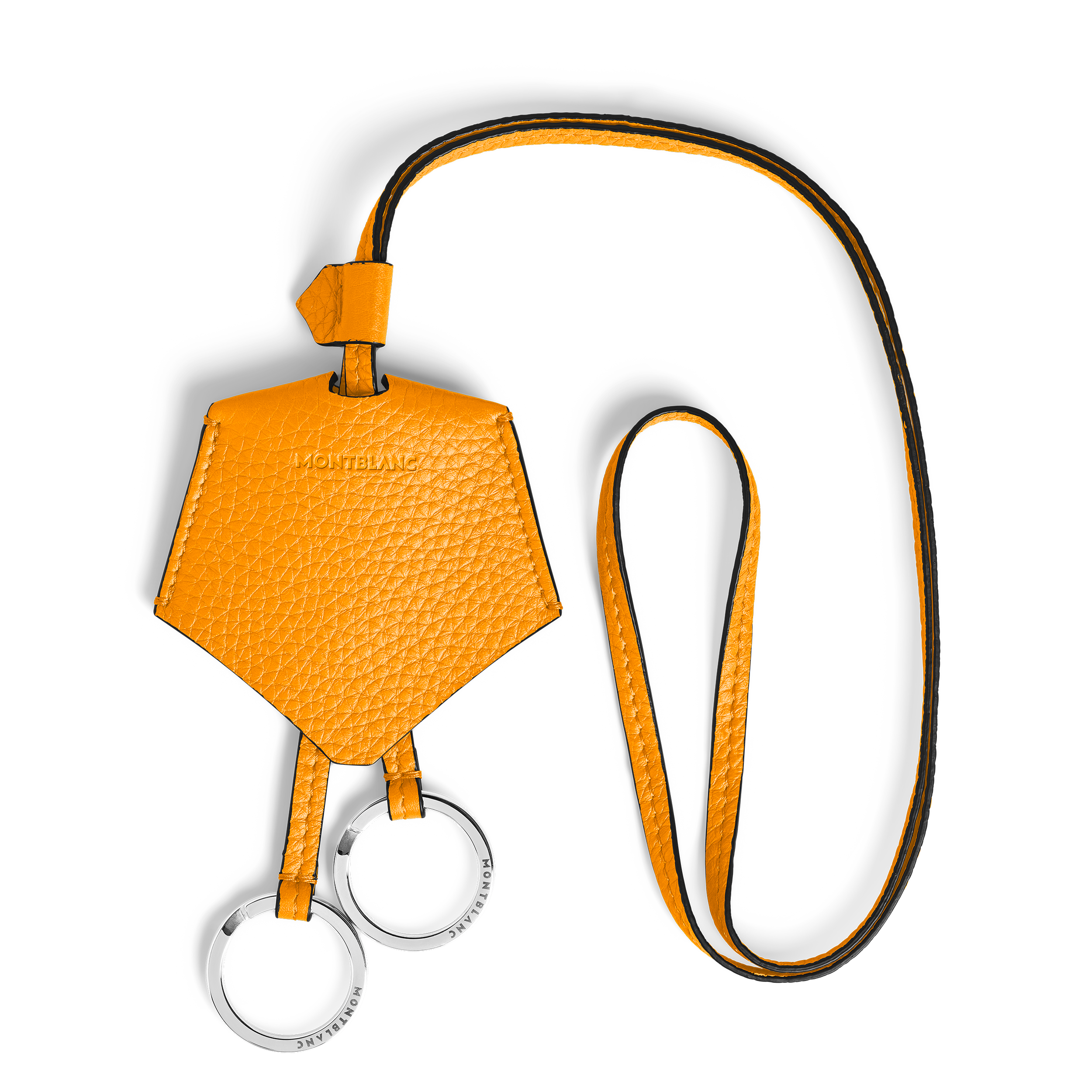  Montblanc - Schlüsselanhänger Aus Grain Leder - Safranorange - Leder - Mb221833 - Schlüsselringe & Schlüsseletuis 