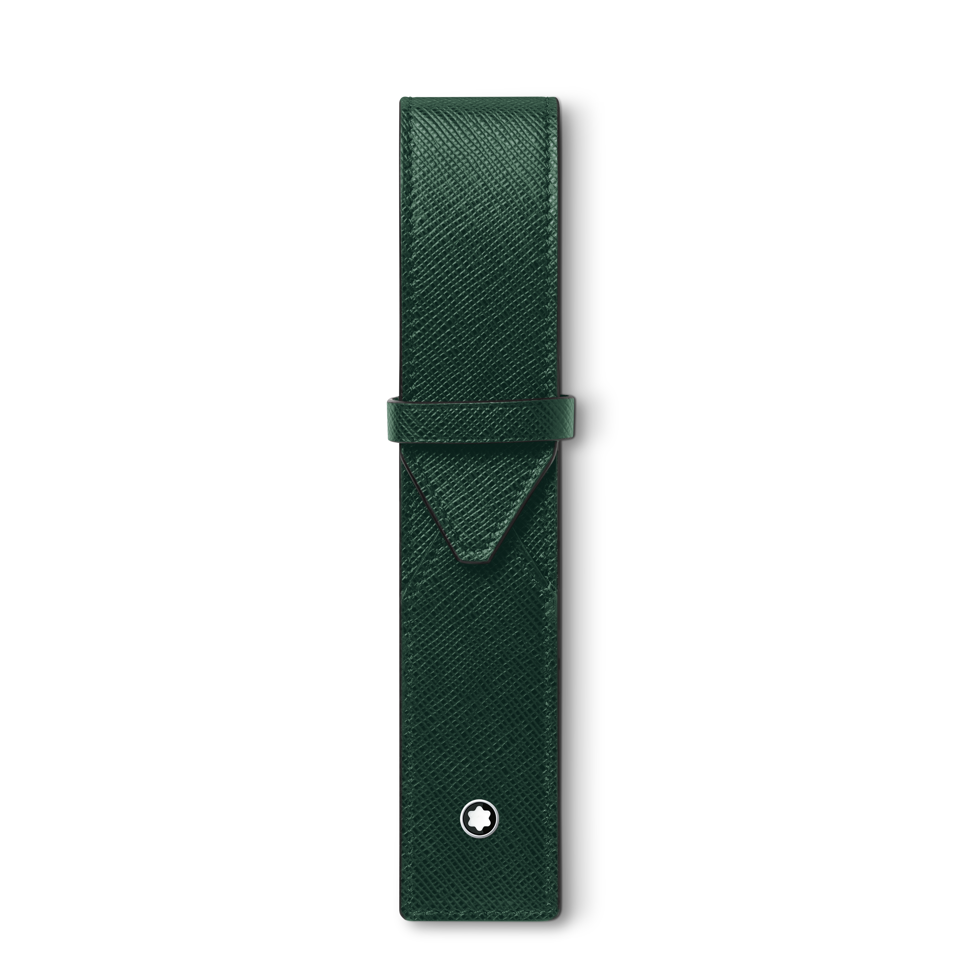  Montblanc - Astuccio Per 1 Strumento Da Scrittura Montblanc Envelope - Verde Britannico - Pellame - Mb131200 - Astucci Per Strumenti Da Scrittura 