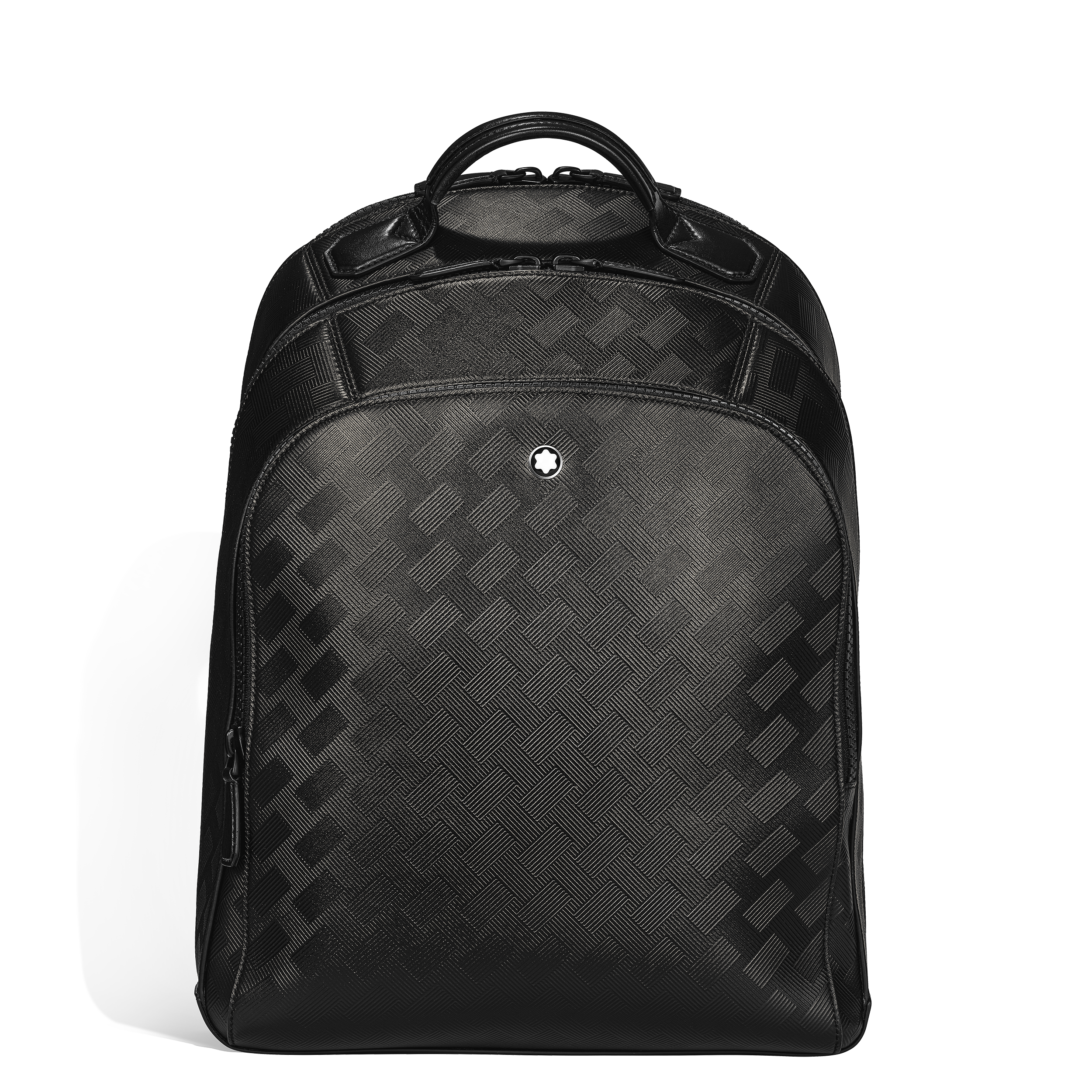 Montblanc - Medium Backpack With 3 Compartments In Extreme Leather - Leather - Mb199847 - Backpacks   Black