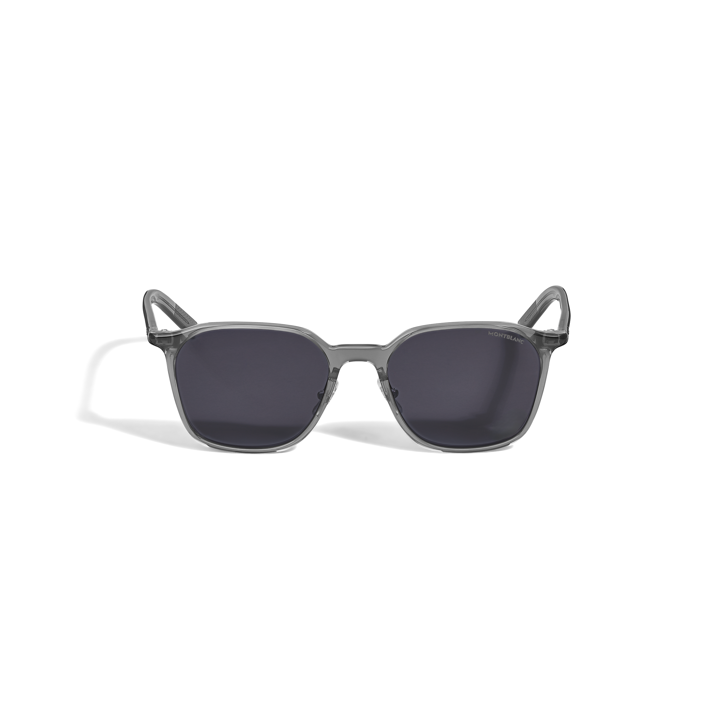  Montblanc - Ovale Sonnenbrille Mit Grauem Acetatrahmen - Grau - Kunststoff Im Spritzgussverfahren - Mb135565 - Sonnenbrillen 