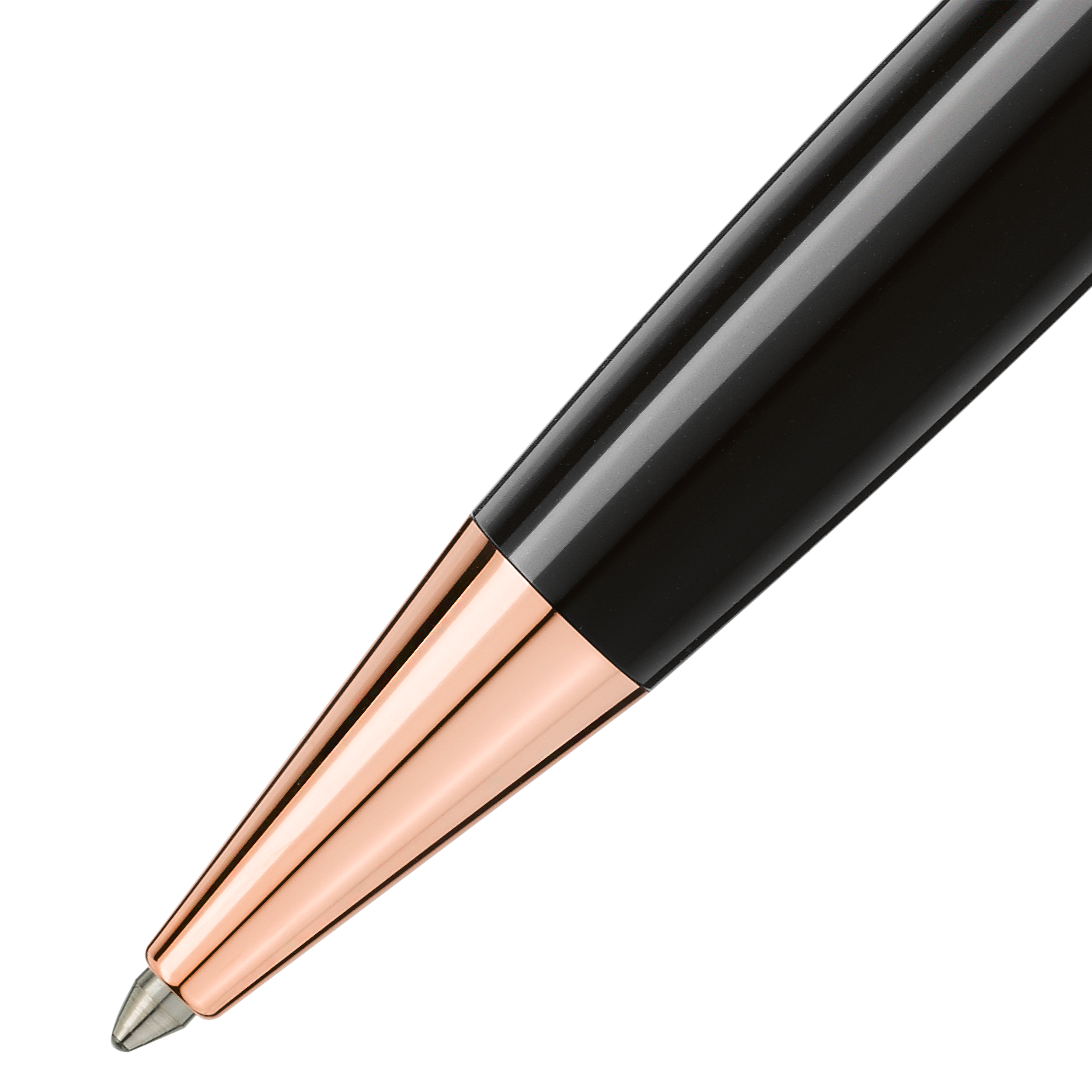  Montblanc - Penna A Sfera Meisterstück Placcata In Oro Rosa Classique - Nero - Pregiata Resina - Mb132488 - Penne A Sfera 