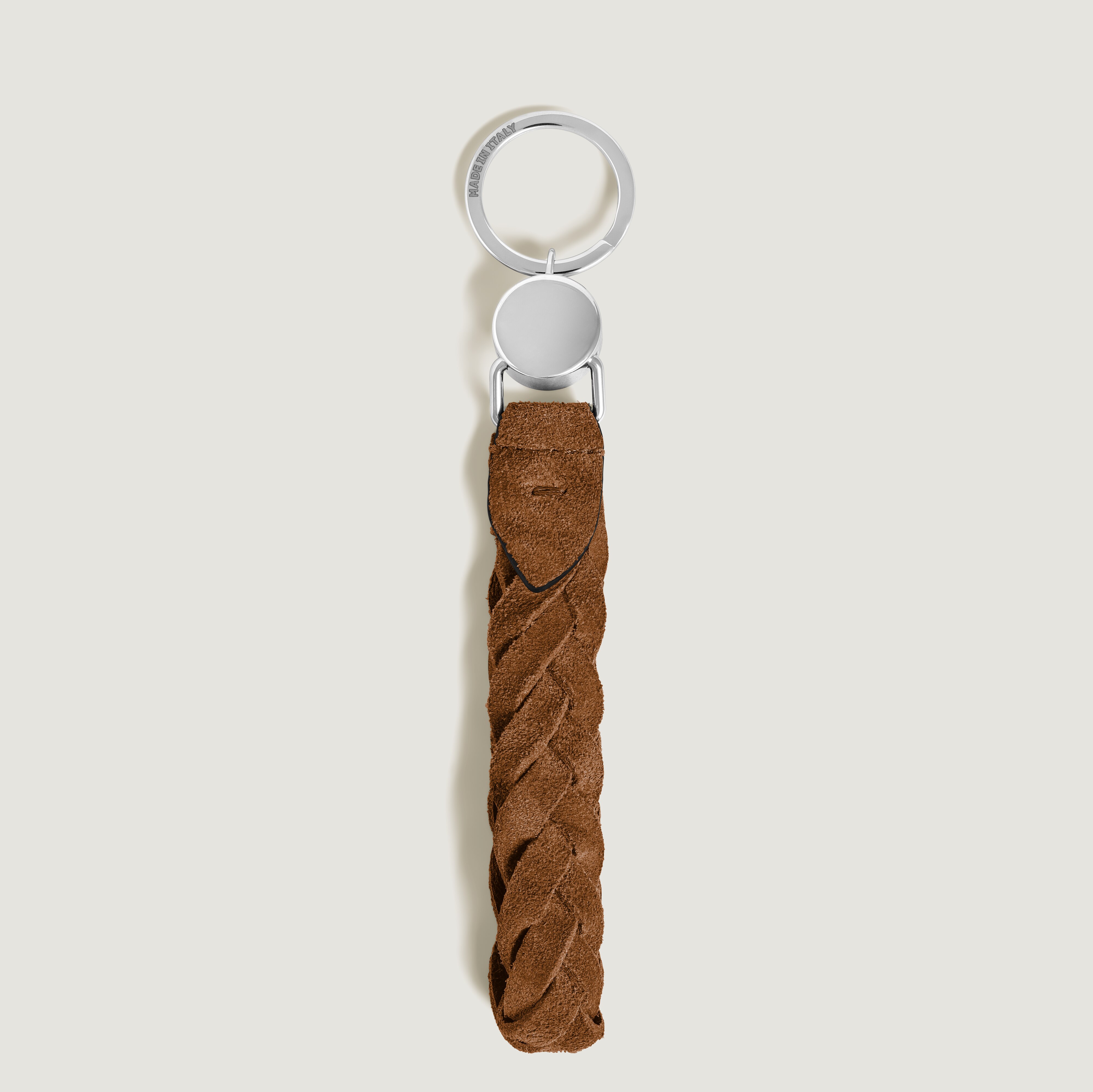  Montblanc - Schlüsselanhänger Mit Schlaufe Aus Wildleder - Karamell - Leder - Mb221865 - Schlüsselringe & Schlüsseletuis 