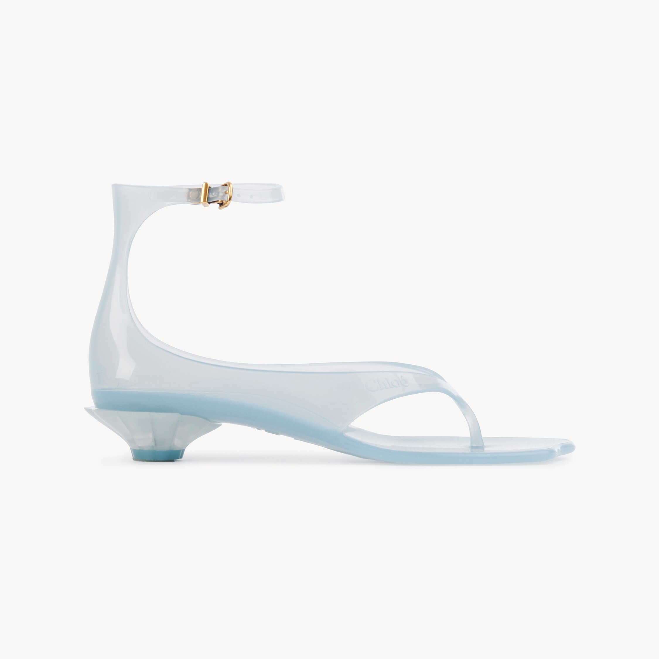 Chloé Chloe Women Pastel Light-blue Tpu Chloe Jelly Thong Sandals In Spearmint