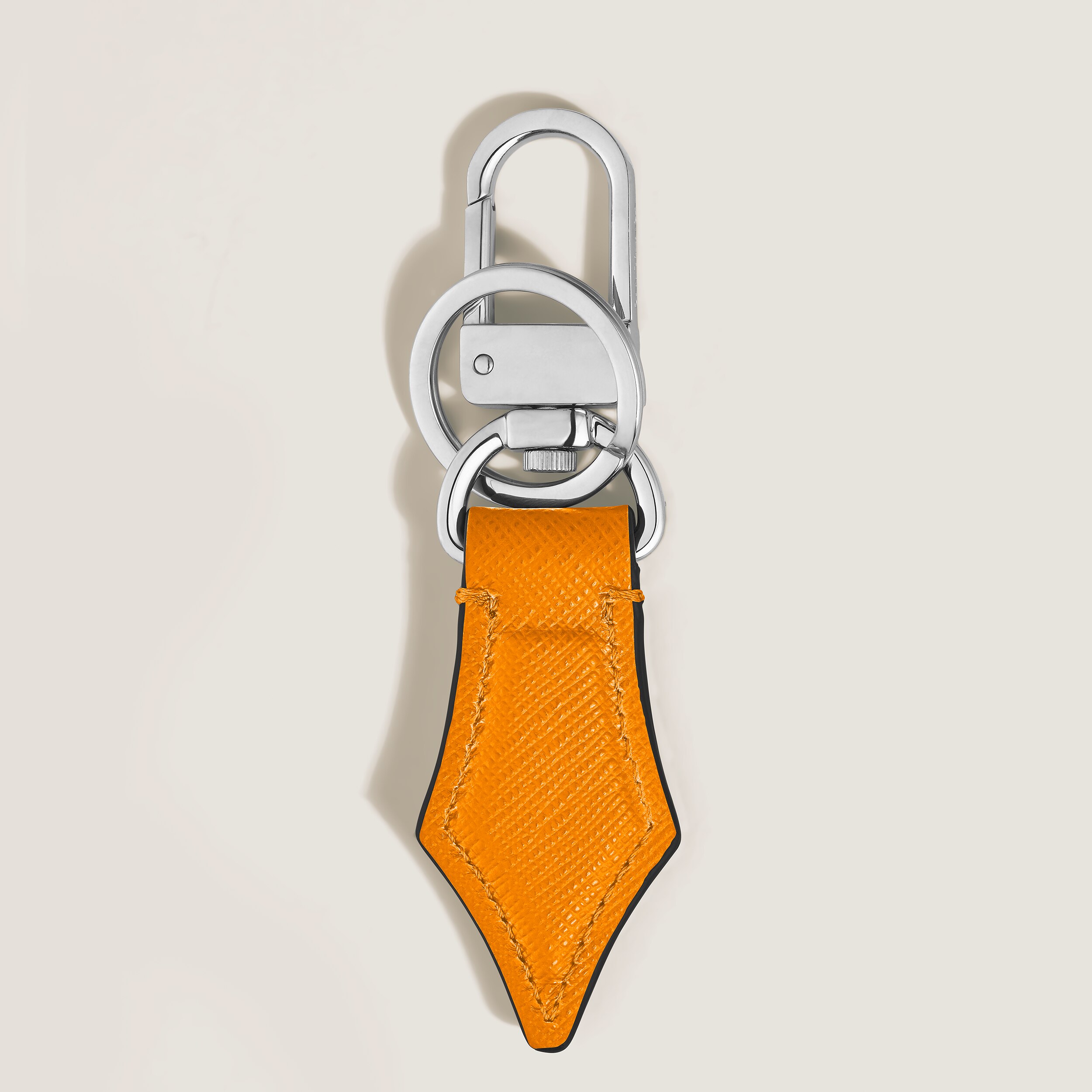  Montblanc - Schlüsselanhänger Mit Federdetail Aus Sartorial Leder - Safranorange - Leder - Mb221512 - Schlüsselringe & Schlüsseletuis 