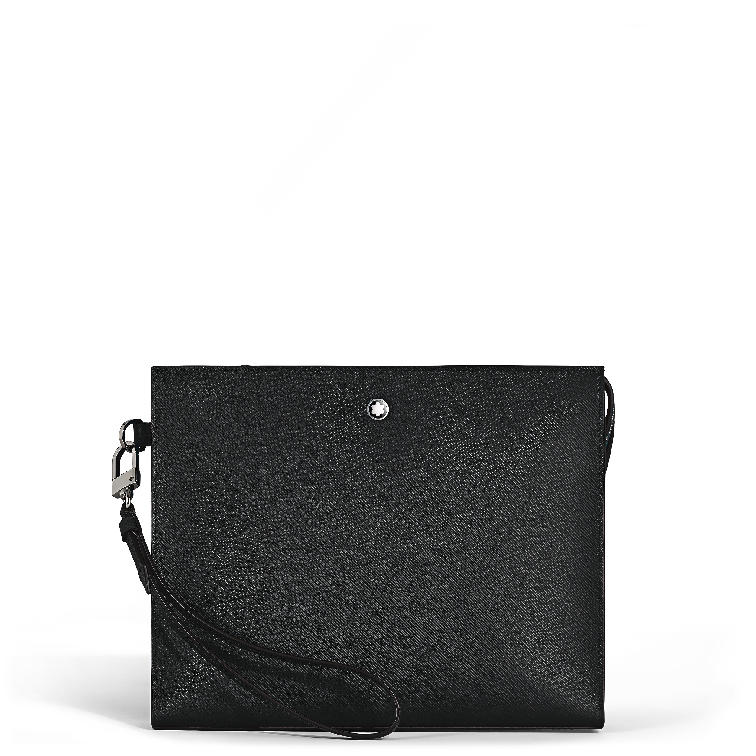 Montblanc - Clutch In Sartorial Leather - Leather - Mb198860 - Pouches   Black