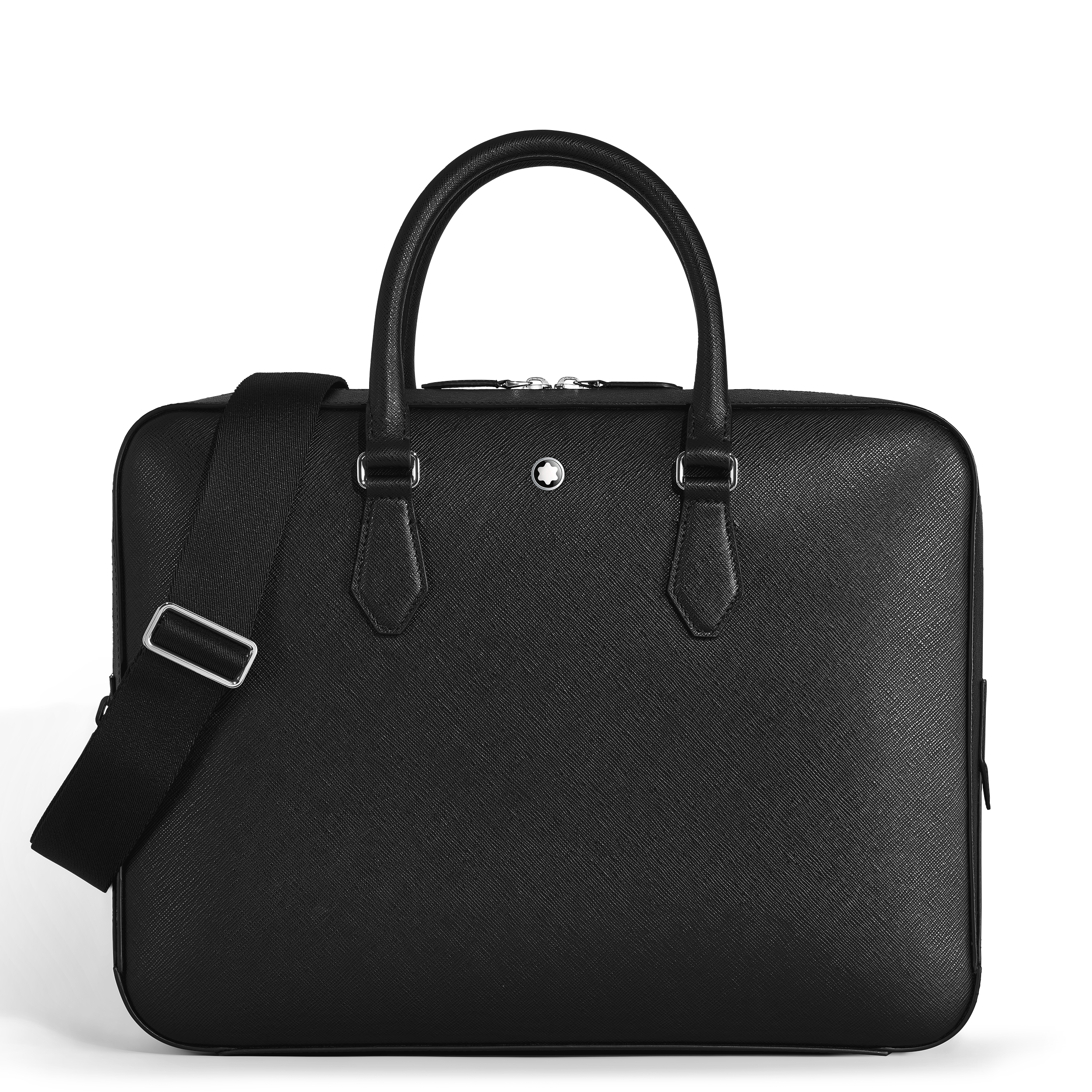 Montblanc - Medium Briefcase In Sartorial Leather - Leather - Mb198851 - Document Cases   Black
