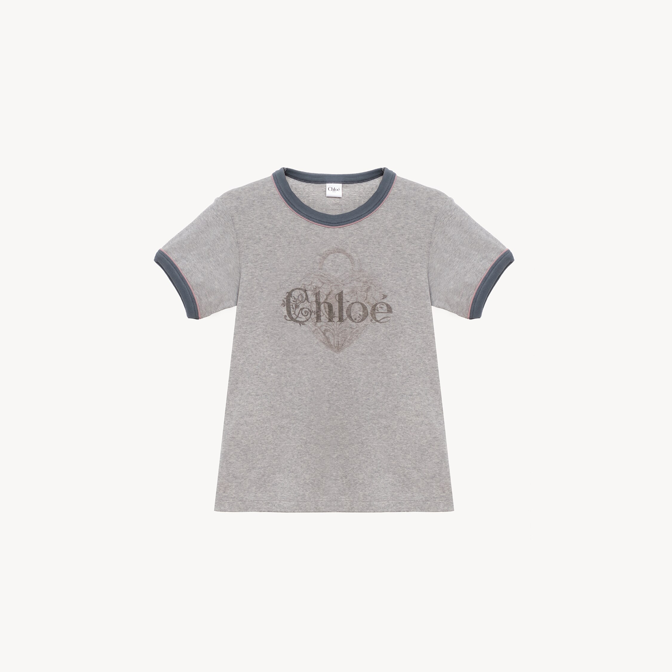 Chloé Grey Cotton T-shirt In Gray