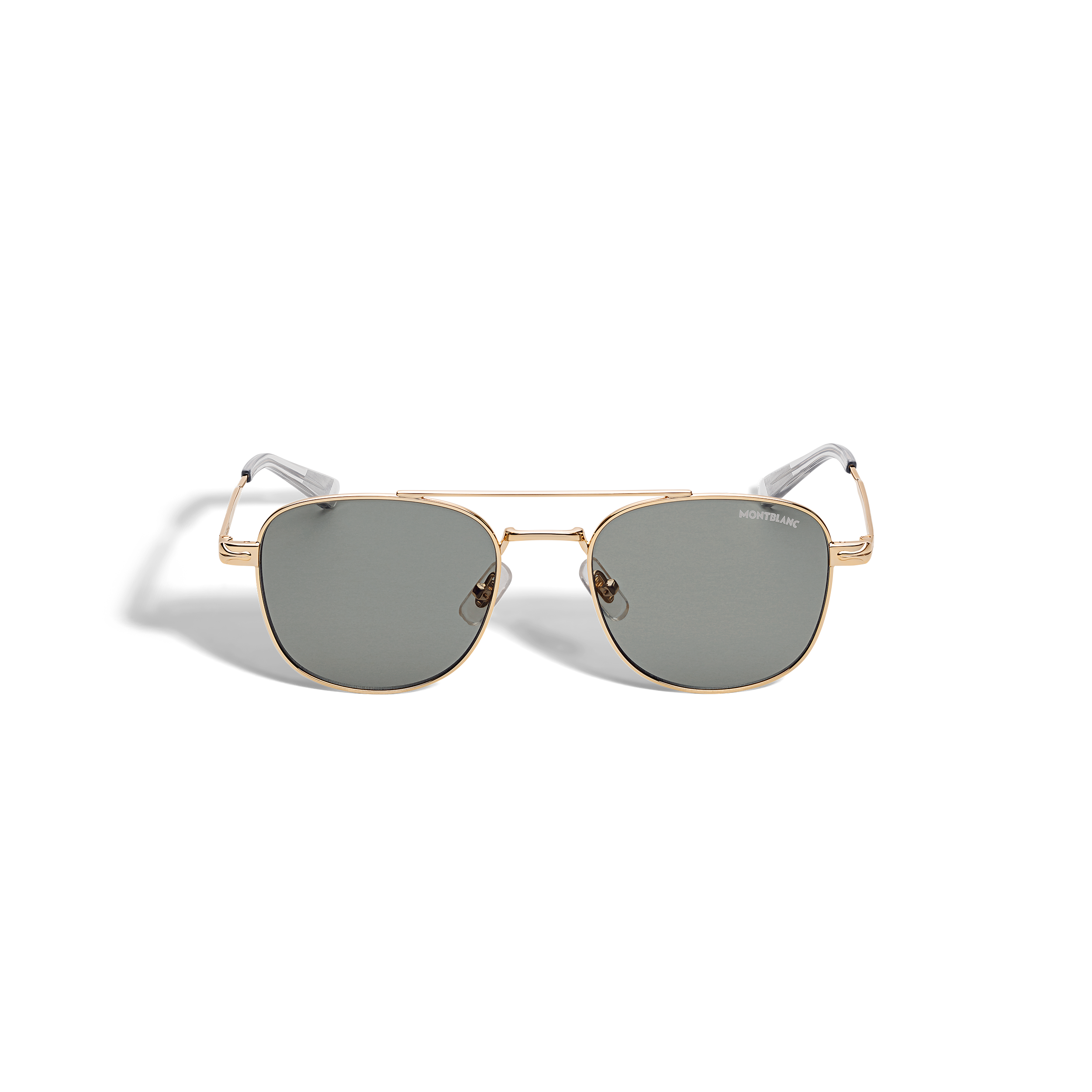 Montblanc - Squared Sunglasses With Gold-Coloured Metal Frame - Metal - Mb134464 - Sunglasses   Gold Colour