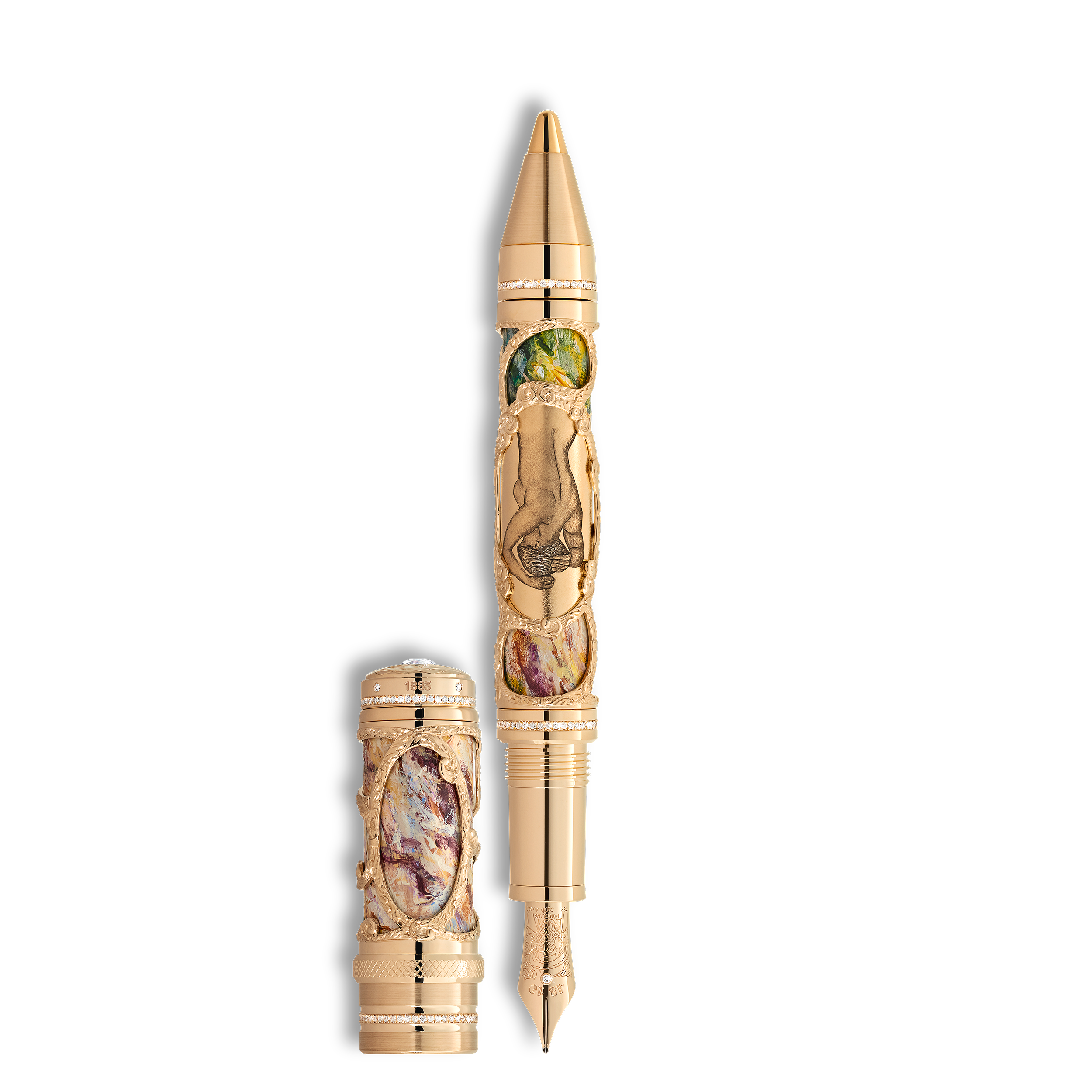 Montblanc - Masters Of Art Homage To Pierre-Auguste Renoir Limited Edition 8 Fountain Pen - Au 750 Solid Gold - Mb132060 - Fountain Pens   Multicolour