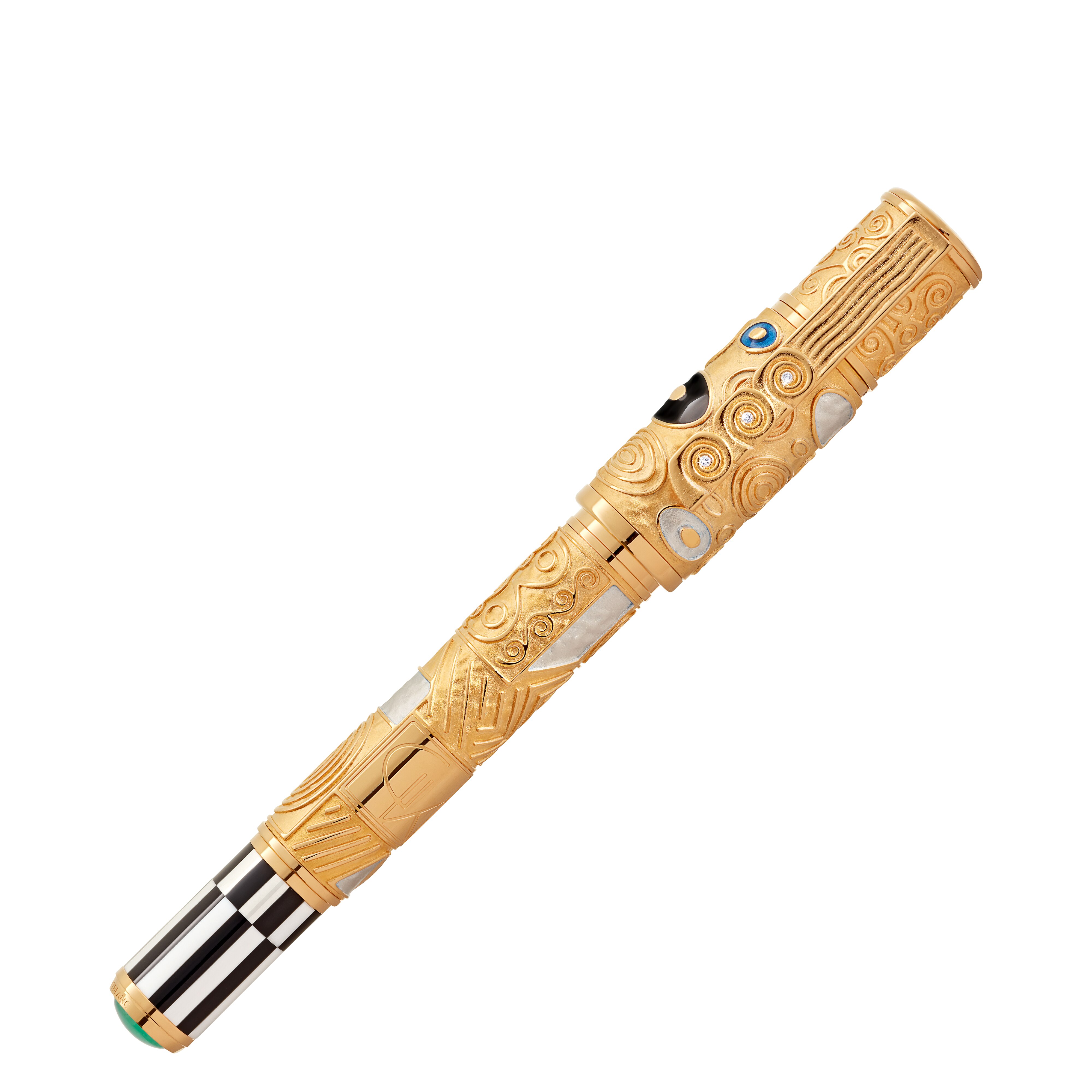  Montblanc - Masters Of Art Homage To Gustav Klimt Limited Edition 97 Füllfederhalter - Gelbgold - Massives 750er Gold - Mb130229 - Füllfederhalter 