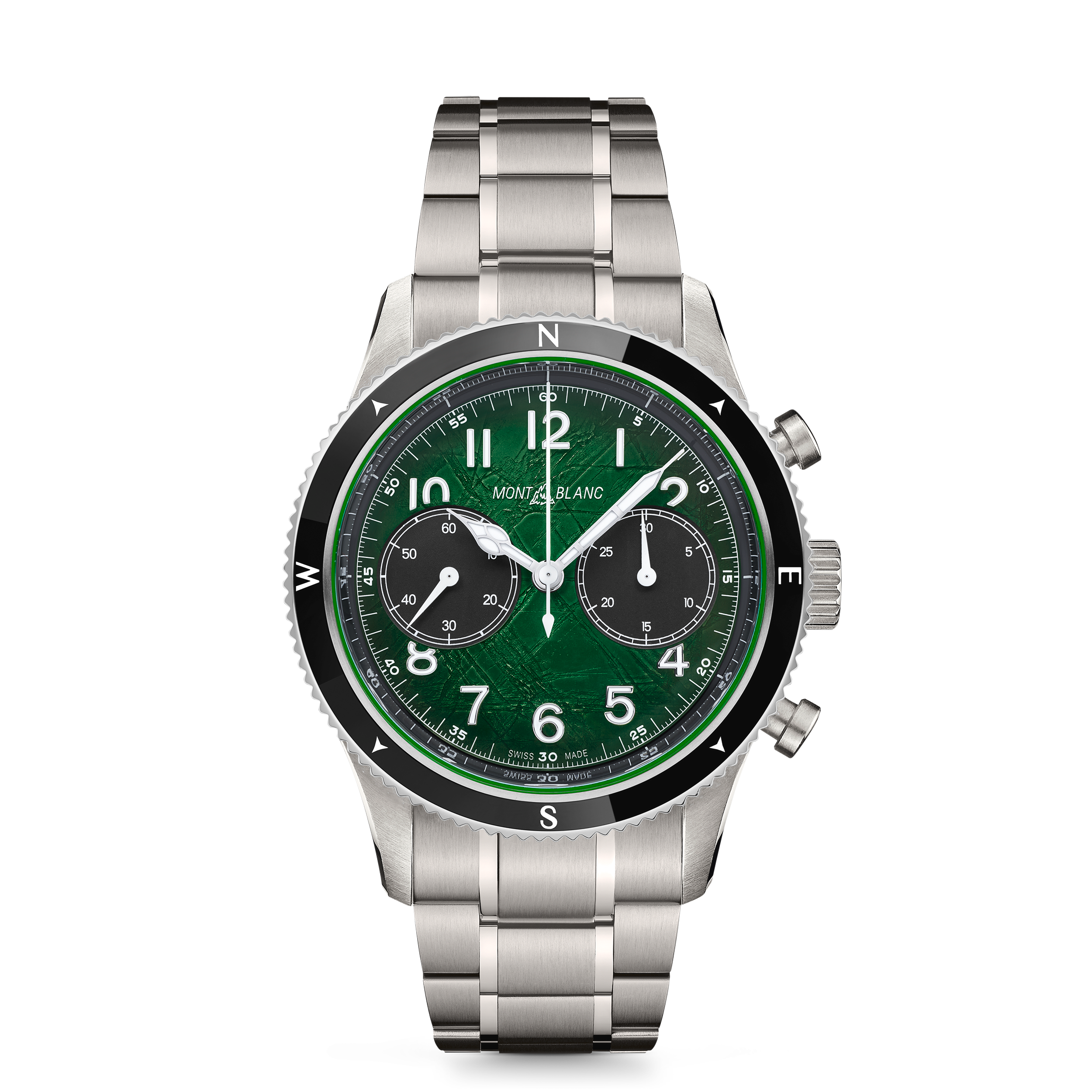 Montblanc - 1858 Automatic Chronograph 0 Oxygen - Steel - Ceramic - Mb133298 - Watch Men's Green