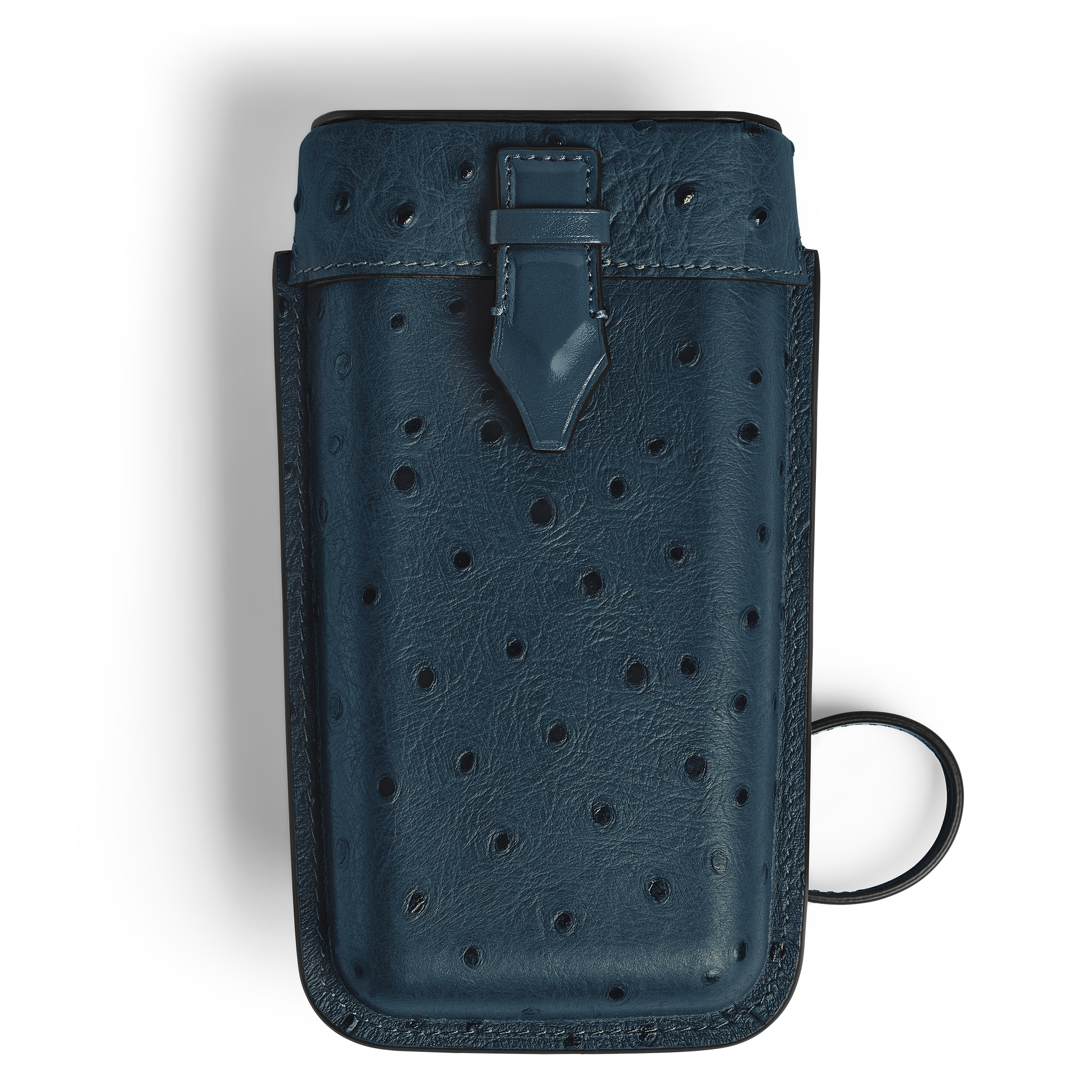 Montblanc - Nib Multifunctional Case With Strap In Ostrich-Embossed Leather - Leather - Mb220478 - Bag Accessories   Velvet Blue