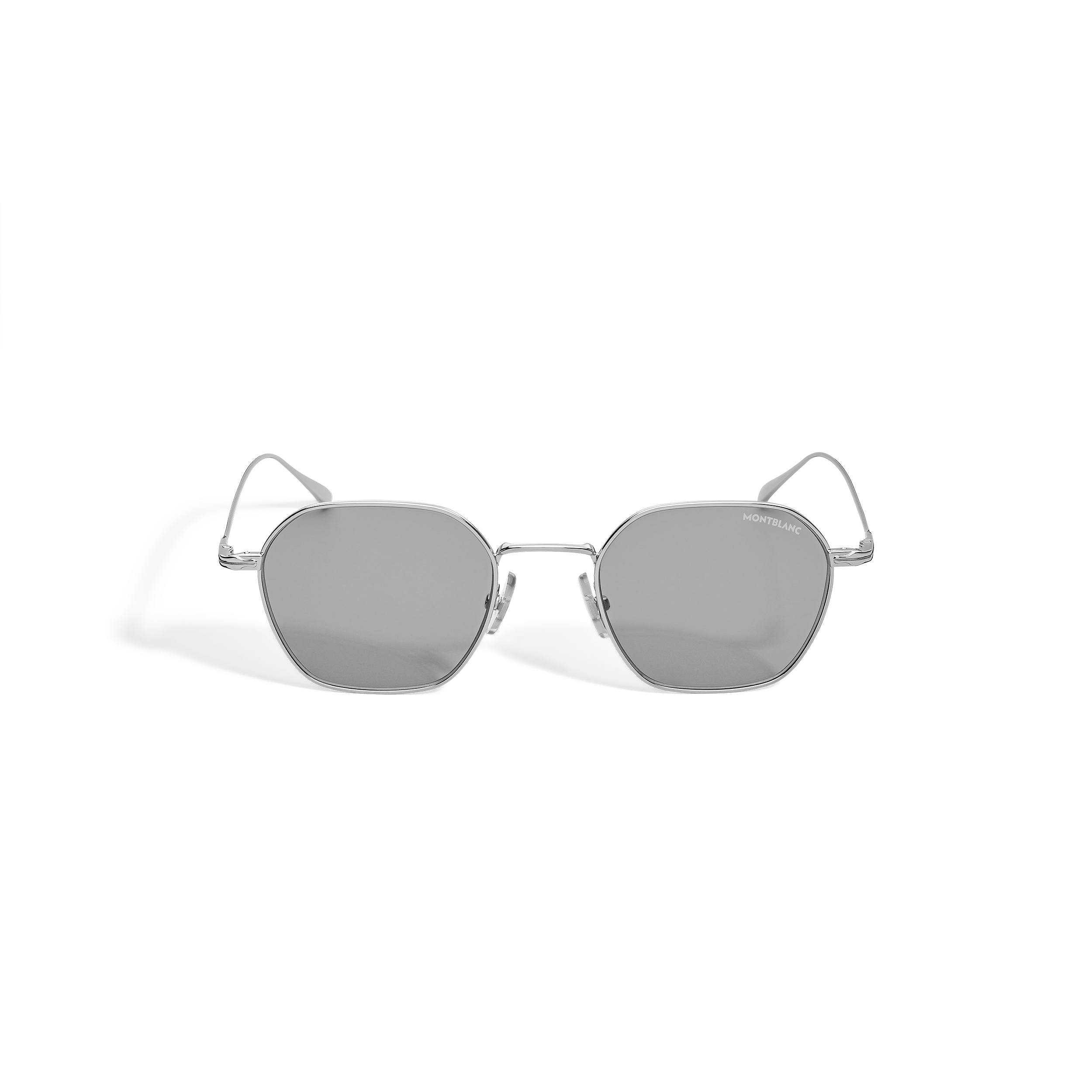 Montblanc - Round Sunglasses With -Coloured Metal Frame - Mb137189 - Sunglasses Silver