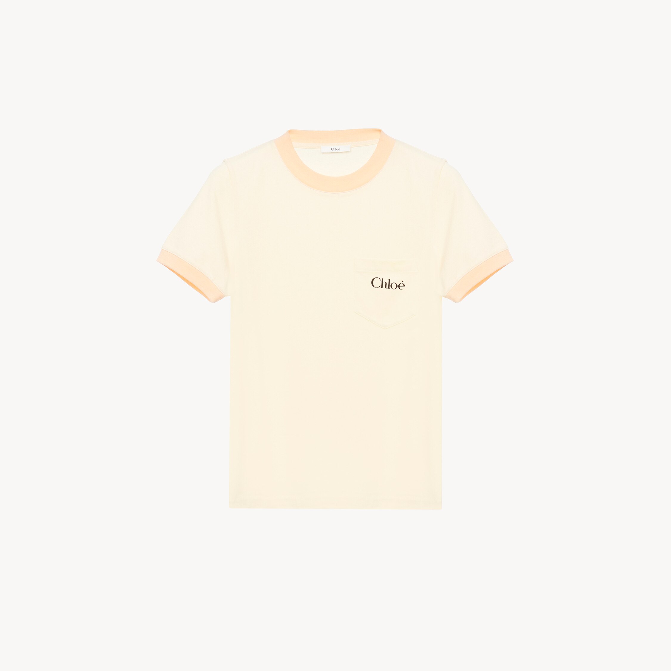 Chloé Crew-neck Logo T-shirt In Cotton Jersey In Neutral