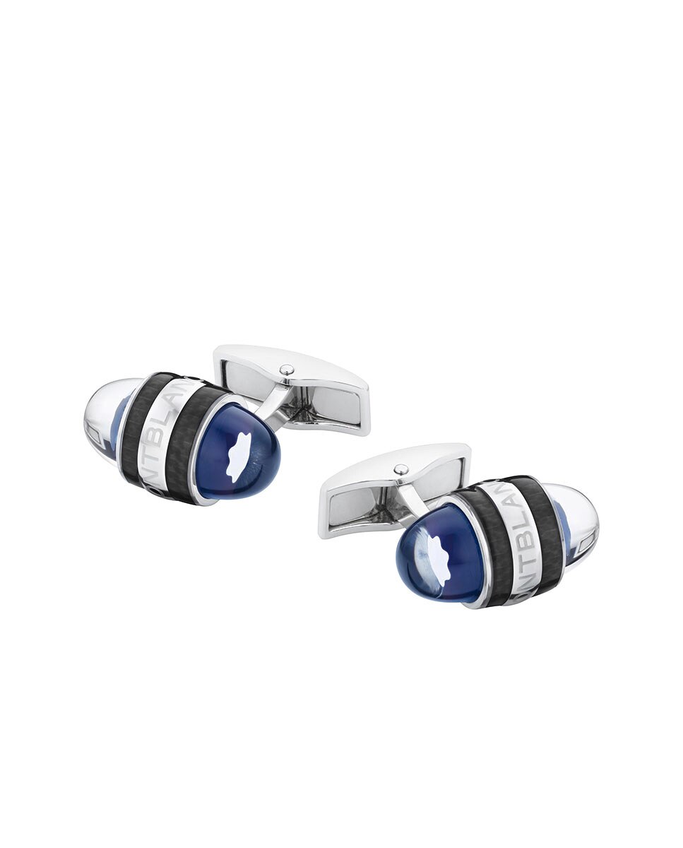  Montblanc - Manschettenknöpfe Starwalker Blue Planet - Edelstahl - Mb125972 - Cufflinks 