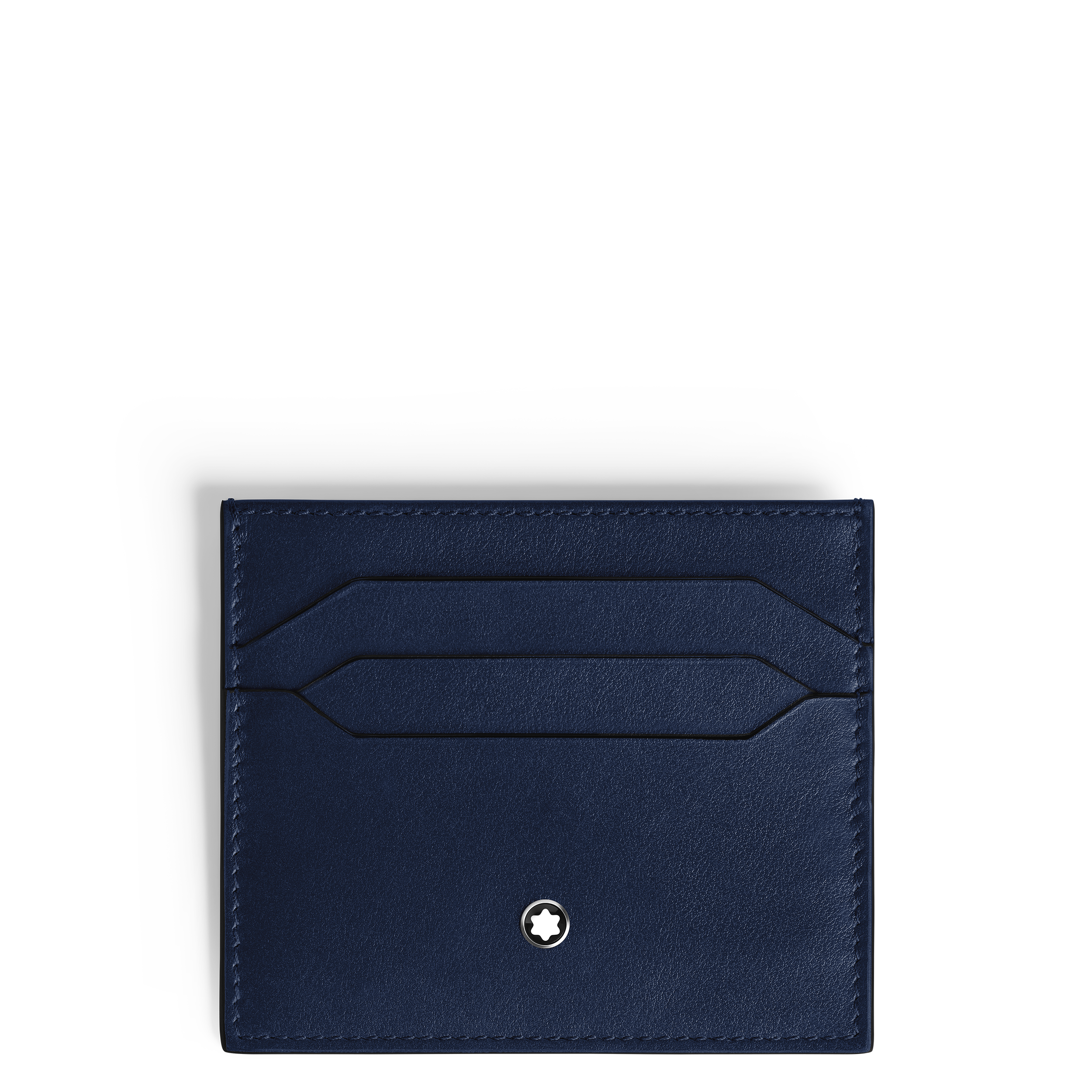Montblanc - Card Holder 6Cc In Meisterstück Leather - Leather - Mb221664 - Card Holders   Black/Blue