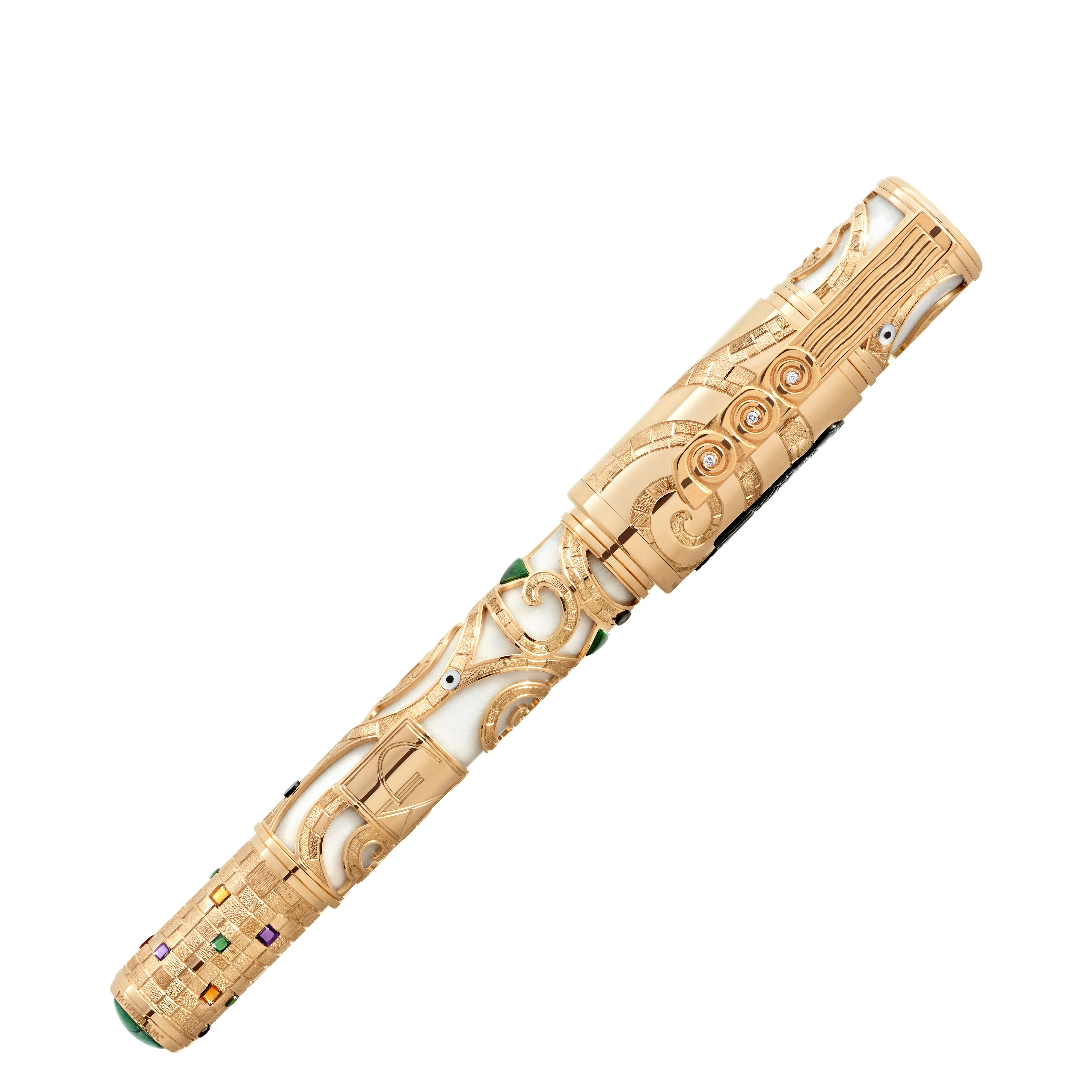  Montblanc - Masters Of Art Homage To Gustav Klimt Limited Edition 8 Füllfederhalter - Gelbgold - Massives 750er Gold - Mb130230 - Füllfederhalter 
