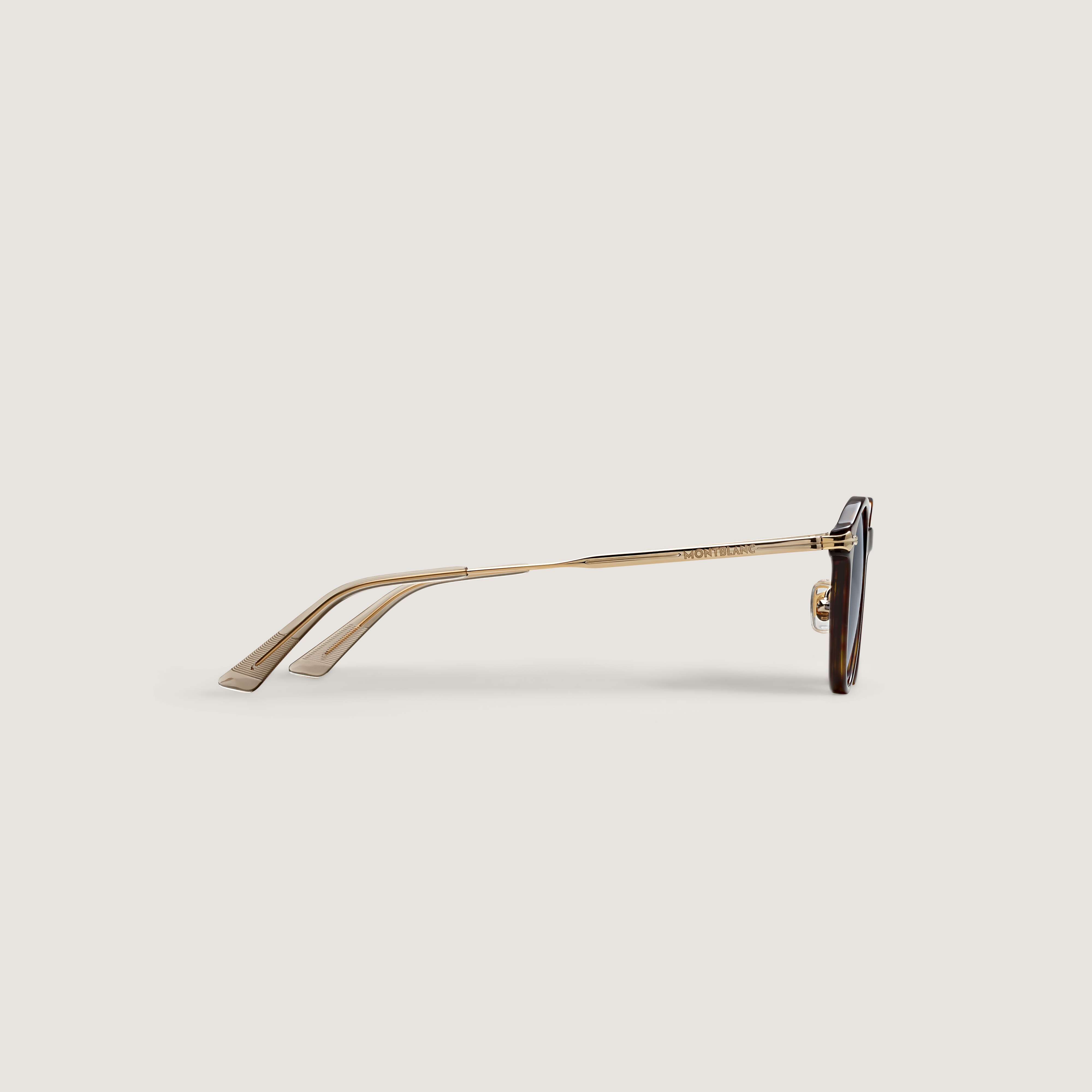  Montblanc - Runde Sonnenbrille Mit Havana-acetatrahmen - Havanna - Kunststoff - Mb134461 - Sonnenbrillen 