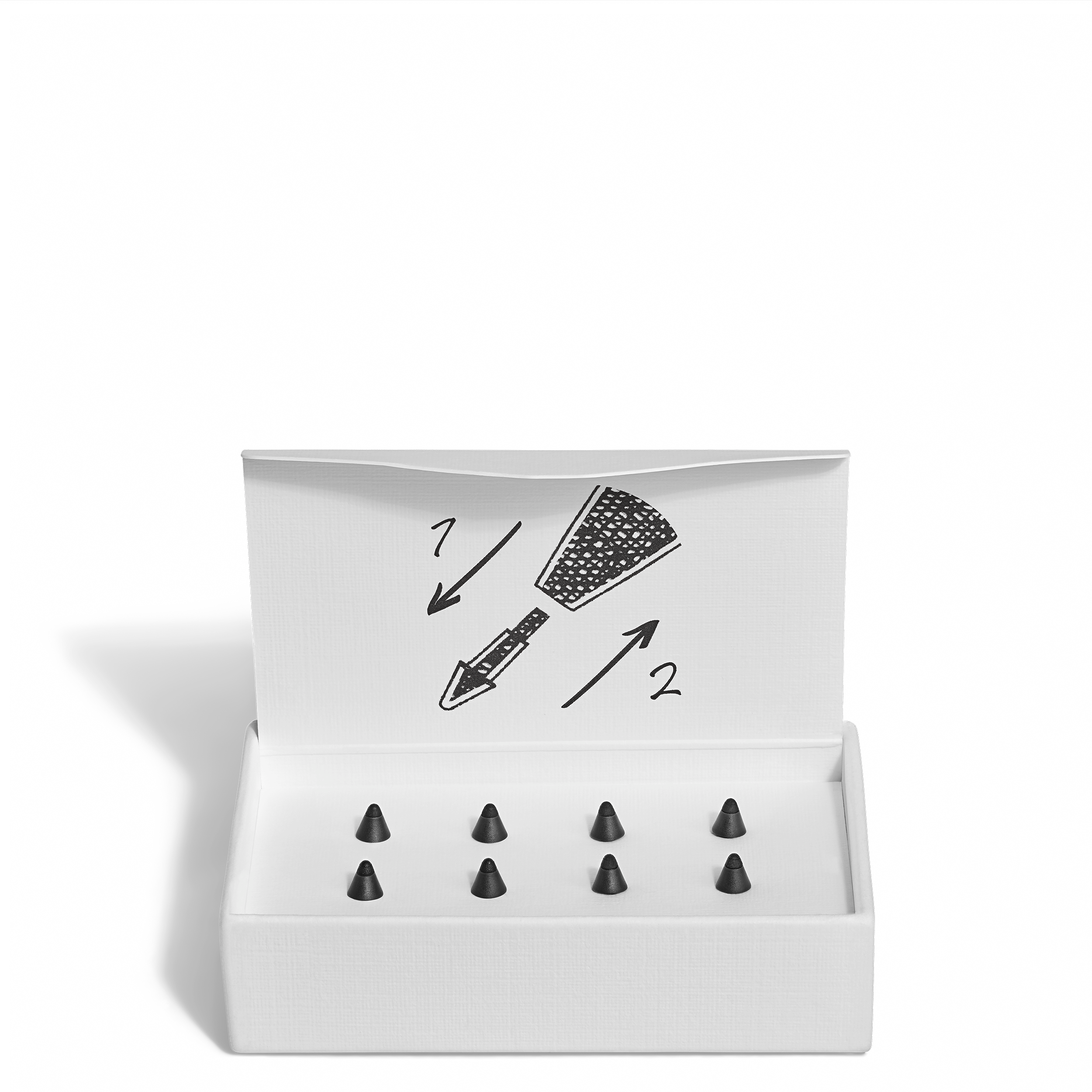 Montblanc - Matte Replacement Tips For Digital Pen - Polycarbonate - Mb135047 - Smart Pens Accessories Black