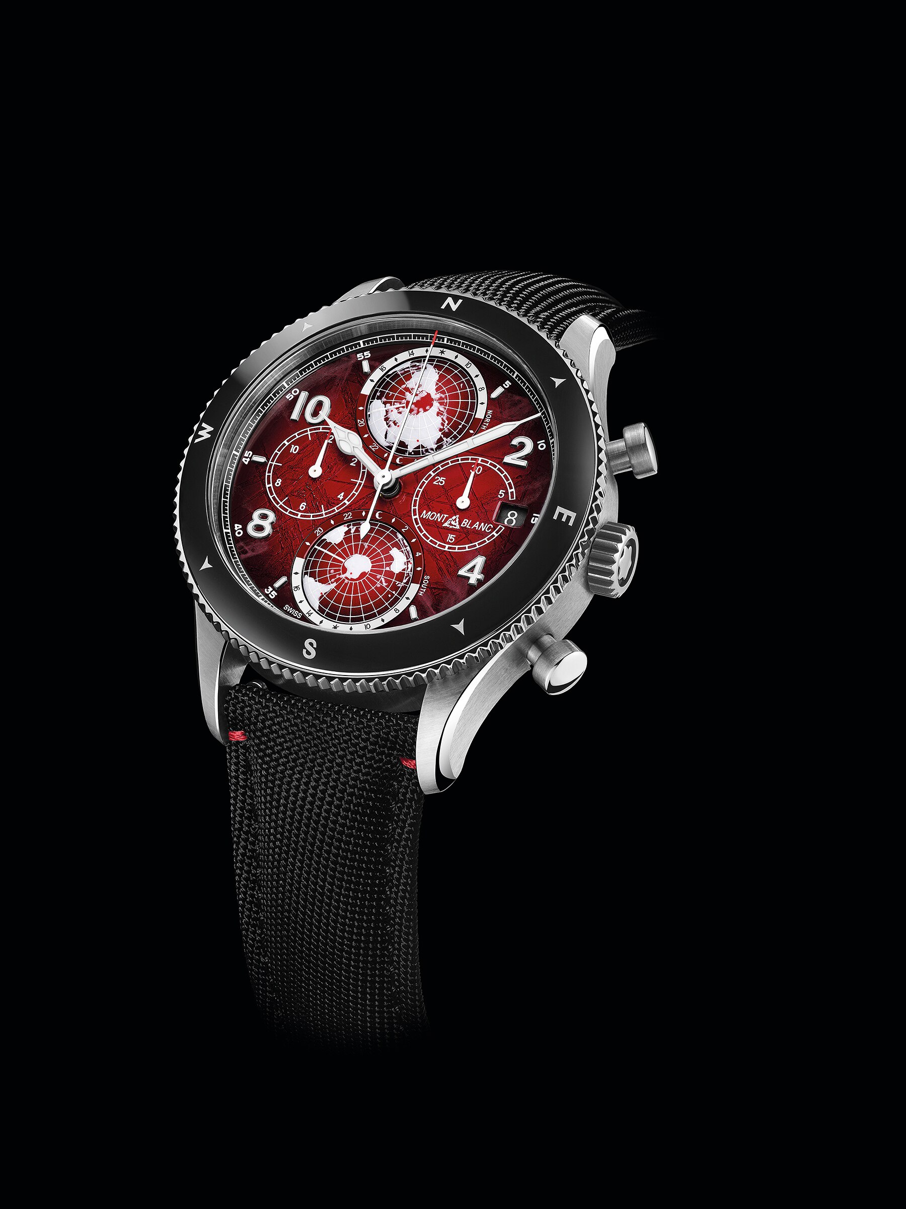  Montblanc - Montblanc 1858 Geosphere Chronograph 0 Oxygen Limited Edition - 290 Exemplare - Red - Titan, Keramik - Mb132303 - Uhr 